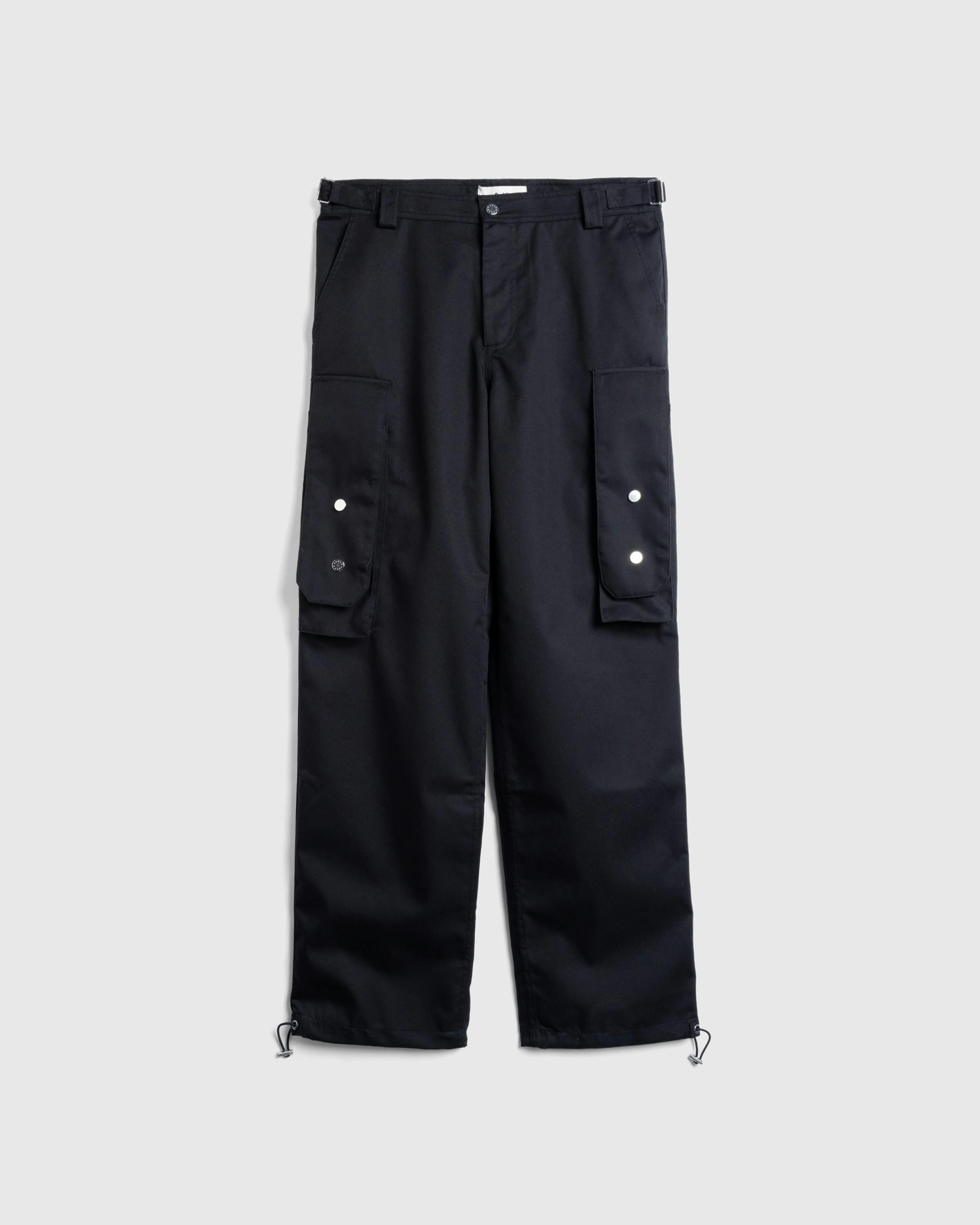 GmbH – Baltasar Cotton Twill Mix Trousers Black - Trousers - Black - Image 1