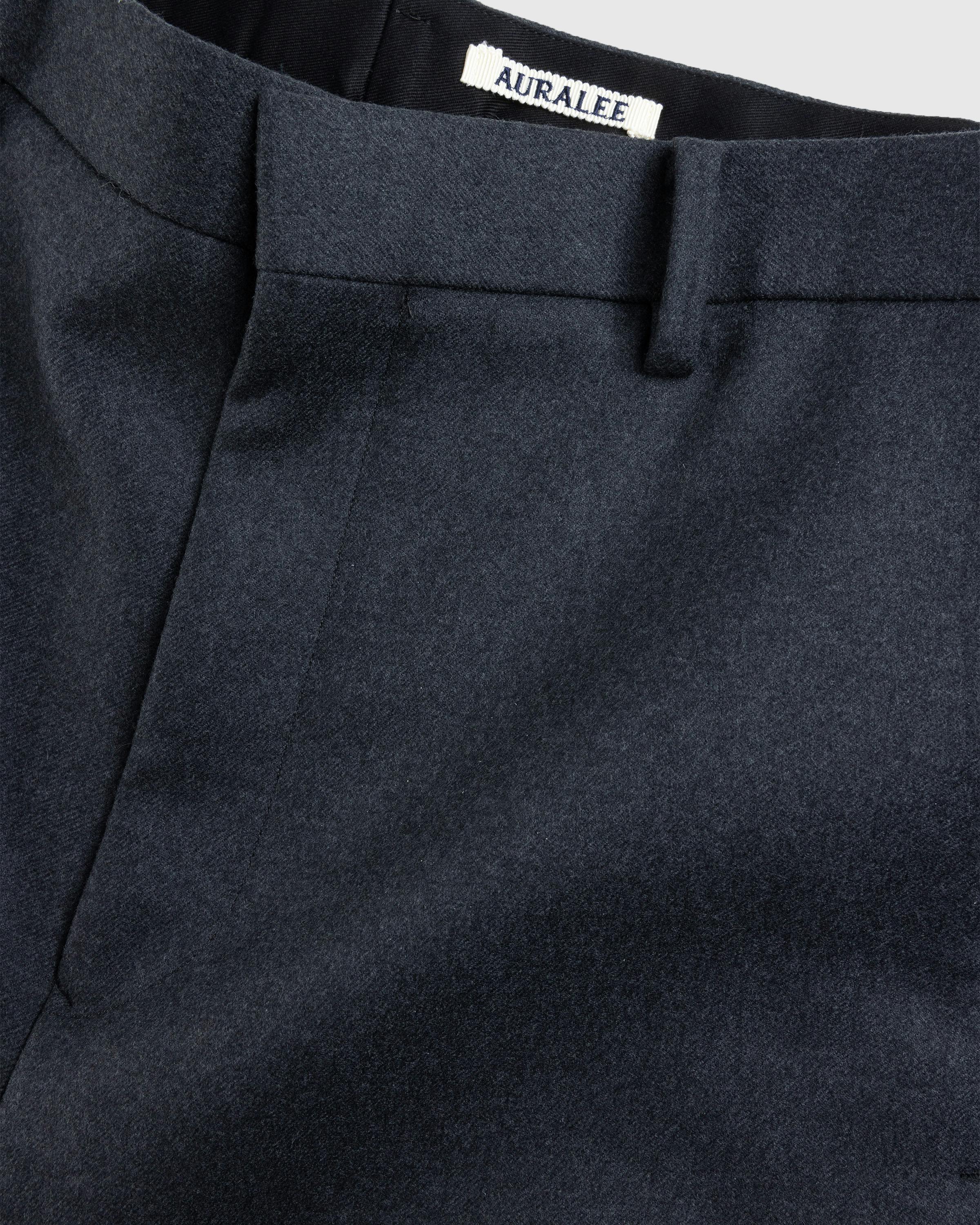 Auralee – Light Melton Slacks Top Charcoal - Suit Pants - Black - Image 7