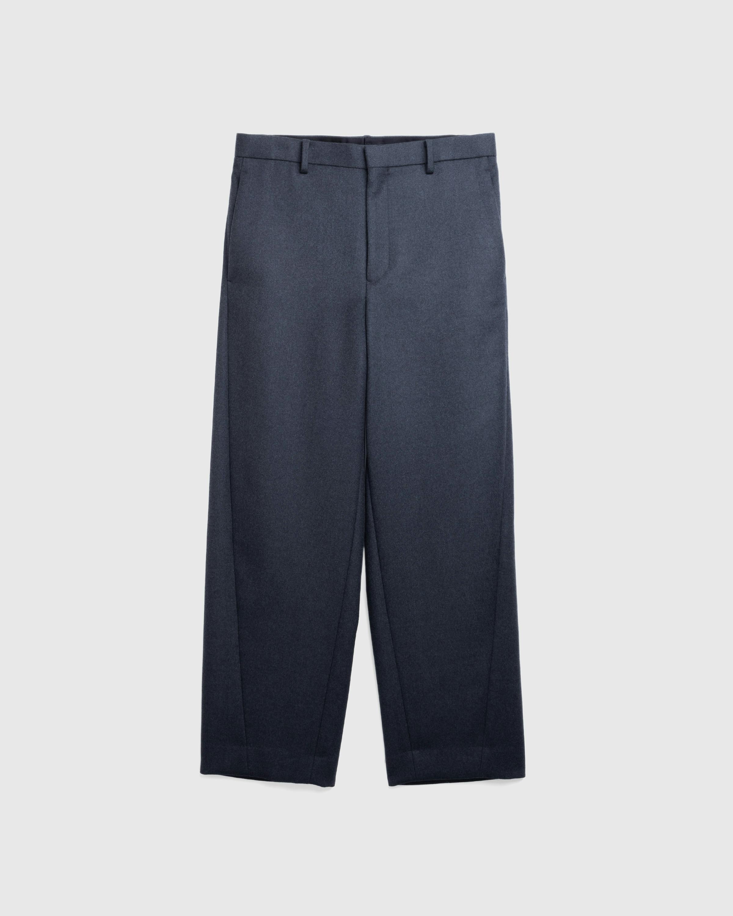 Auralee – Light Melton Slacks Top Charcoal - Suit Pants - Black - Image 1