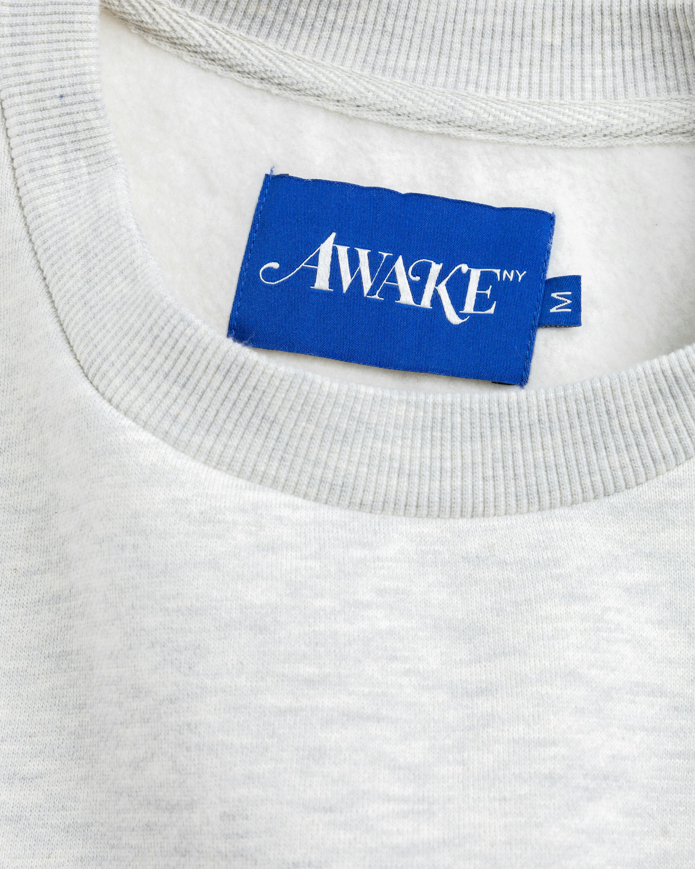 Awake NY – Crown Logo Crewneck Charcoal Heather - Crewnecks - Grey - Image 5