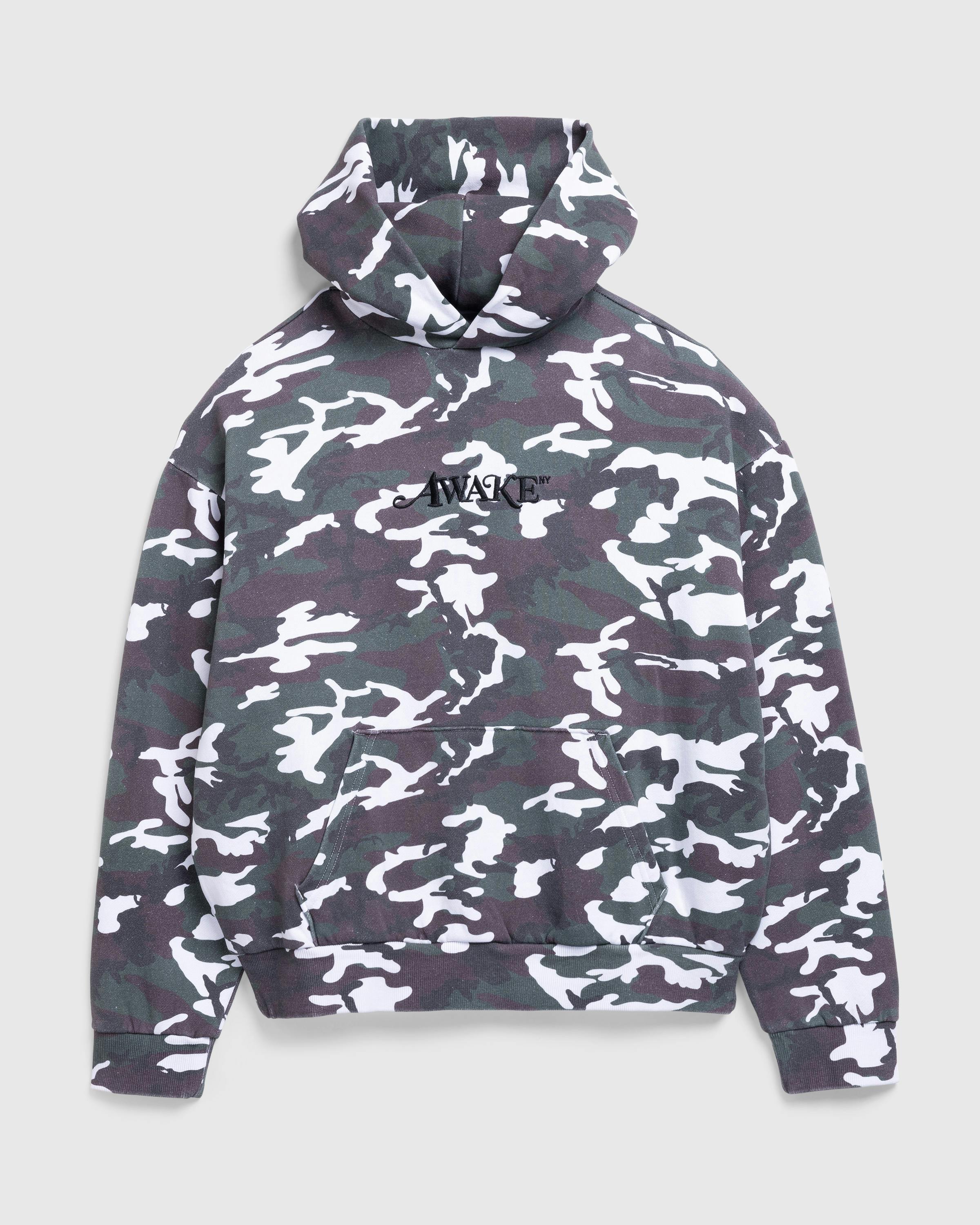 Awake NY – Camo Hoodie Green - Hoodies - Green - Image 1