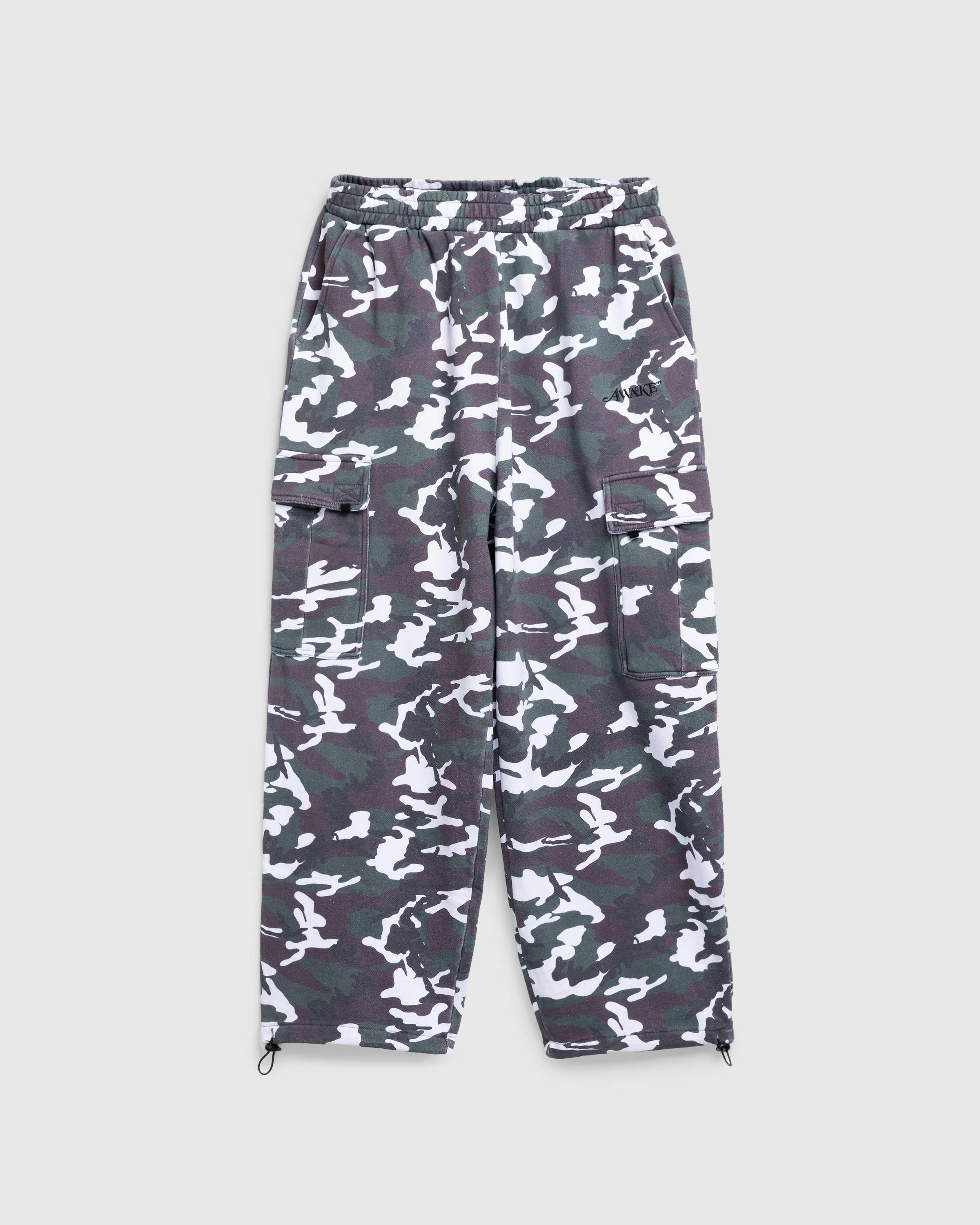 Awake NY – Cargo Sweatpant Green Camo - Sweatpants - Green - Image 1