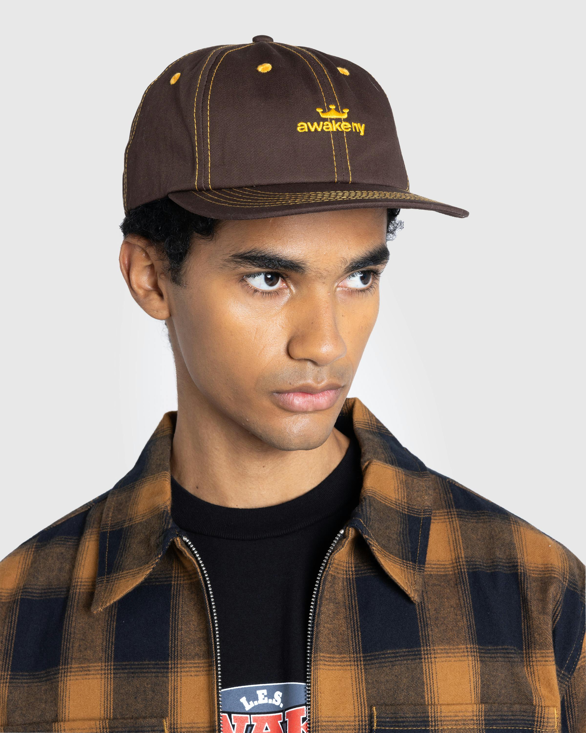 Awake NY – Crown Logo 6-Panel Hat Brown - Caps - Brown - Image 2