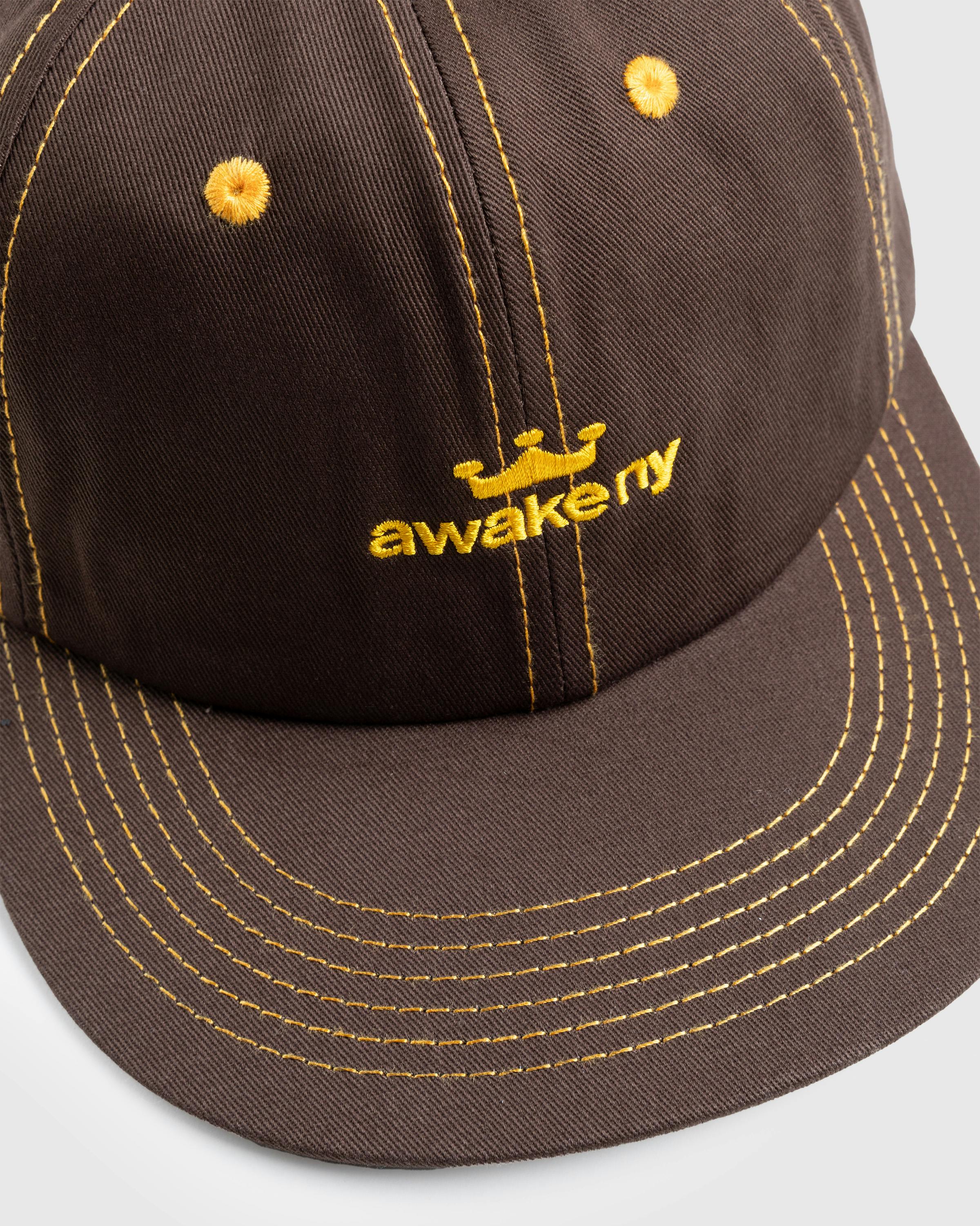 Awake NY – Crown Logo 6-Panel Hat Brown - Caps - Brown - Image 6