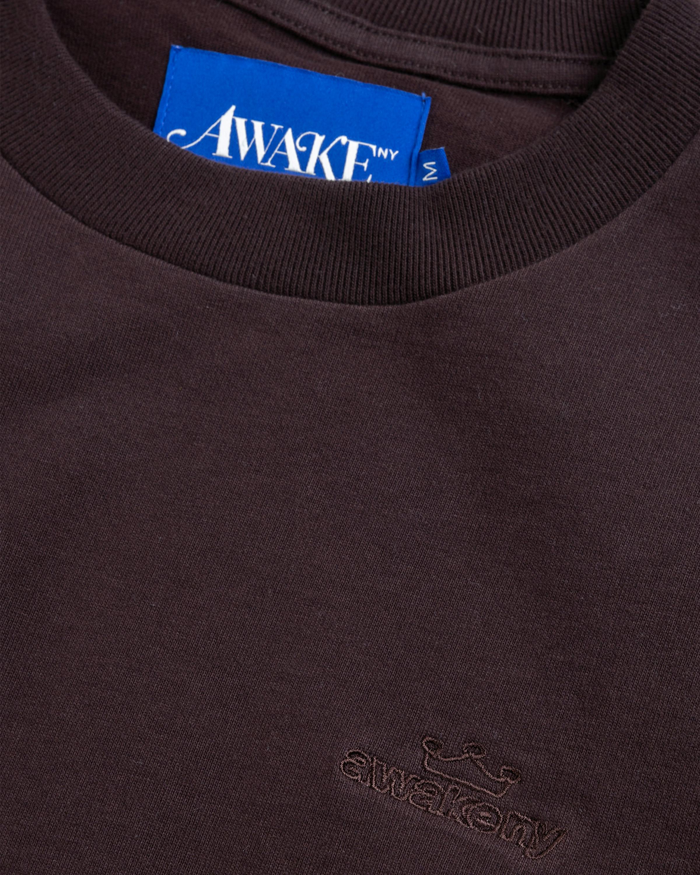 Awake NY – Waffle Long-Sleeve Washed Brown - Longsleeves - Brown - Image 5