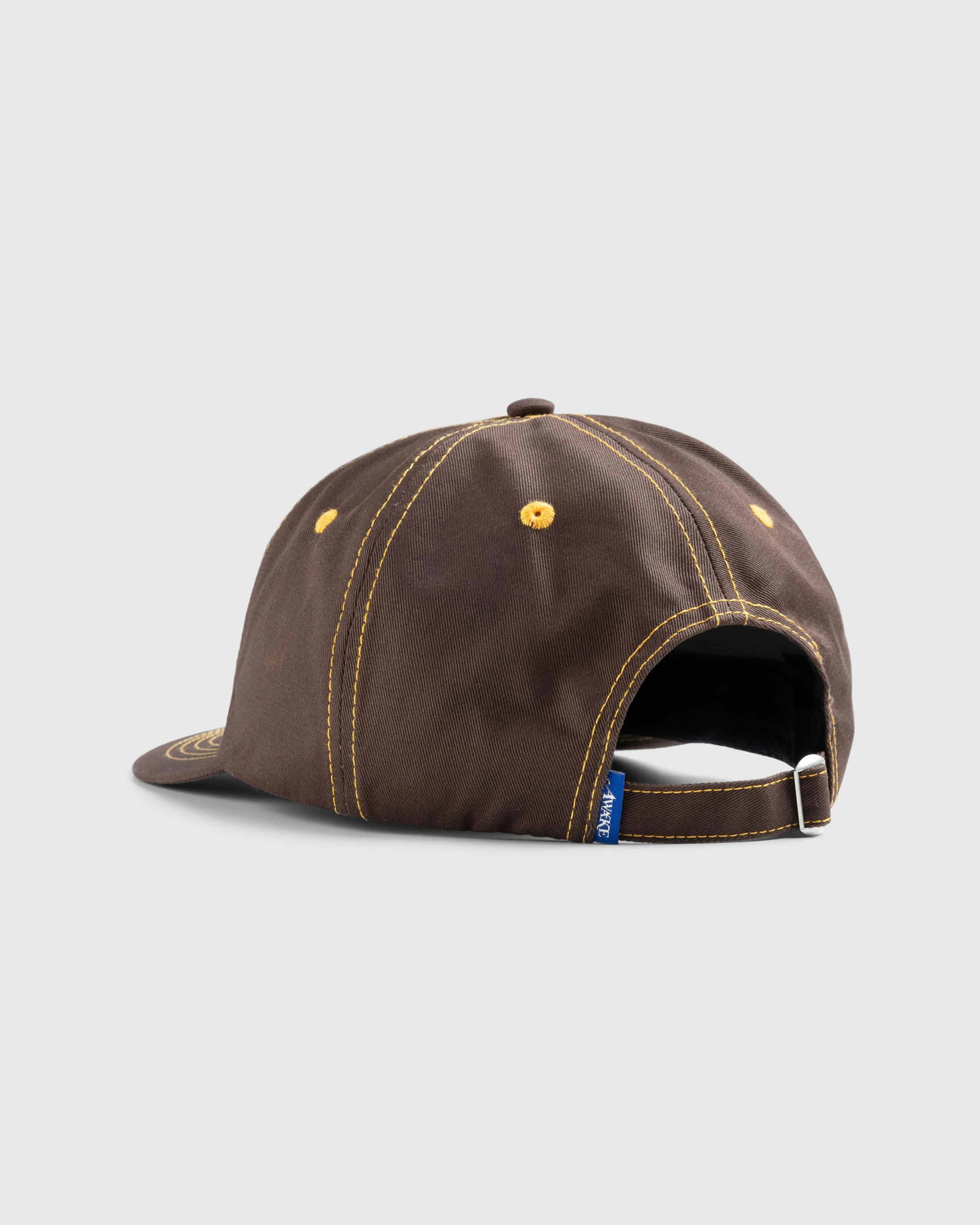 Awake NY – Crown Logo 6-Panel Hat Brown - Caps - Brown - Image 5