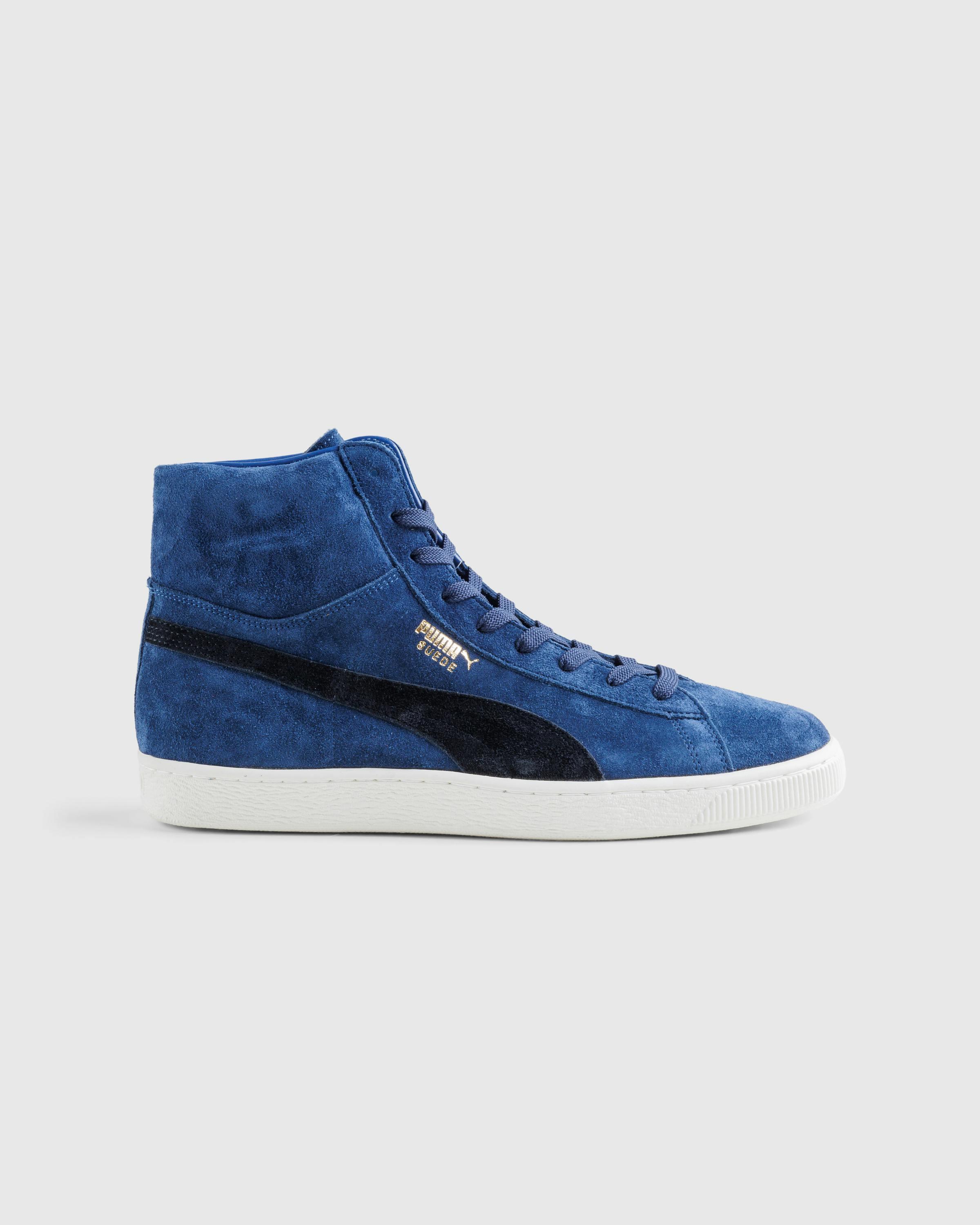 Puma x Noah – Suede Classic Mid MIJ Elektro Blue/New Navy - Low Top Sneakers - Blue - Image 1