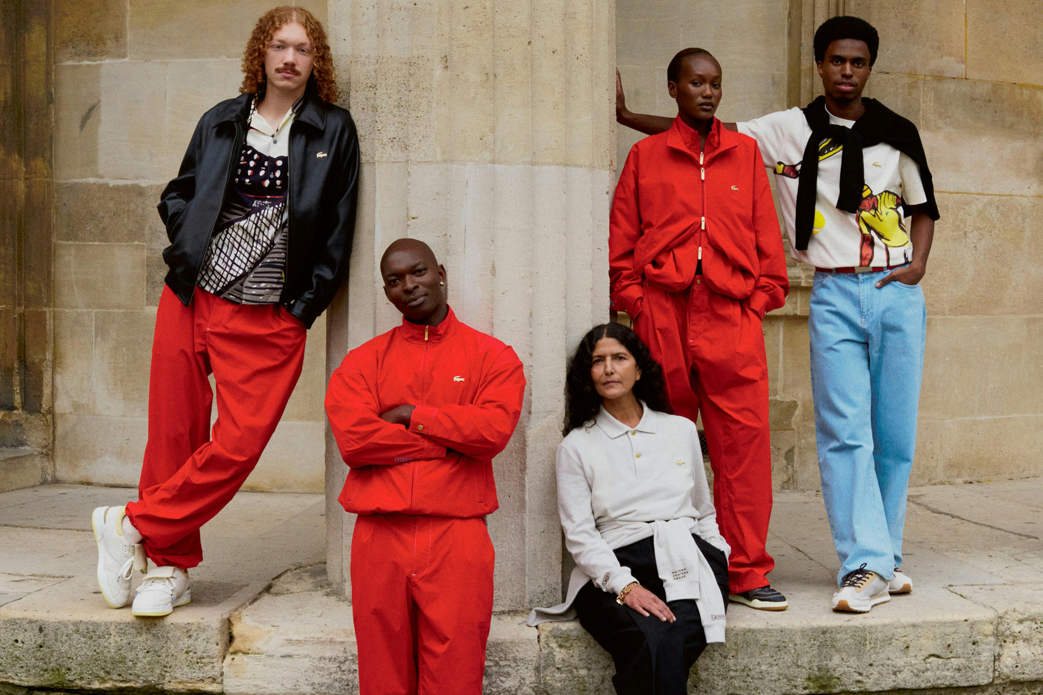 group wearing Lacoste x Maison Château Rouge