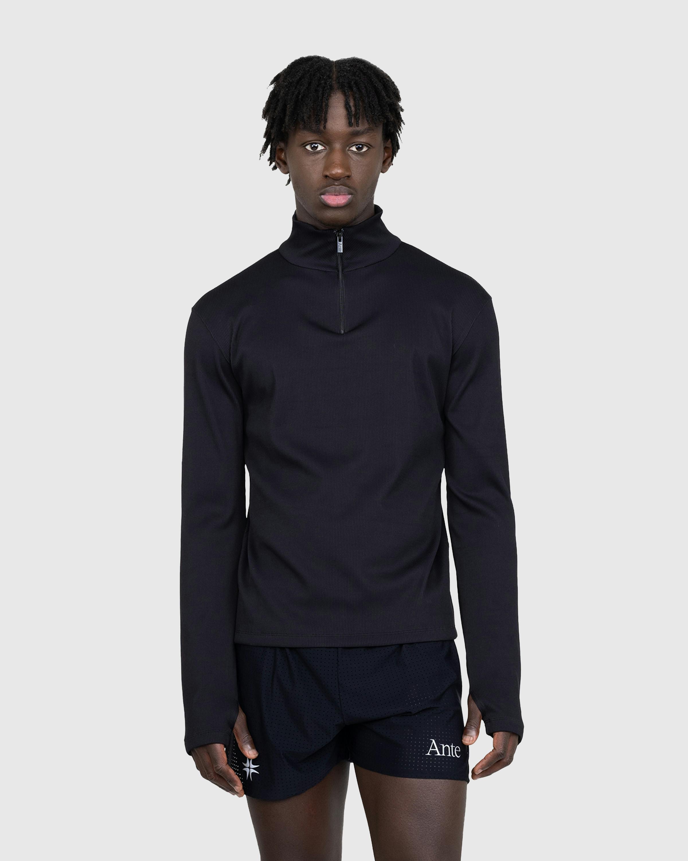 Ante – Half-Zip Longsleeve Black - Zip-Ups - Black - Image 2