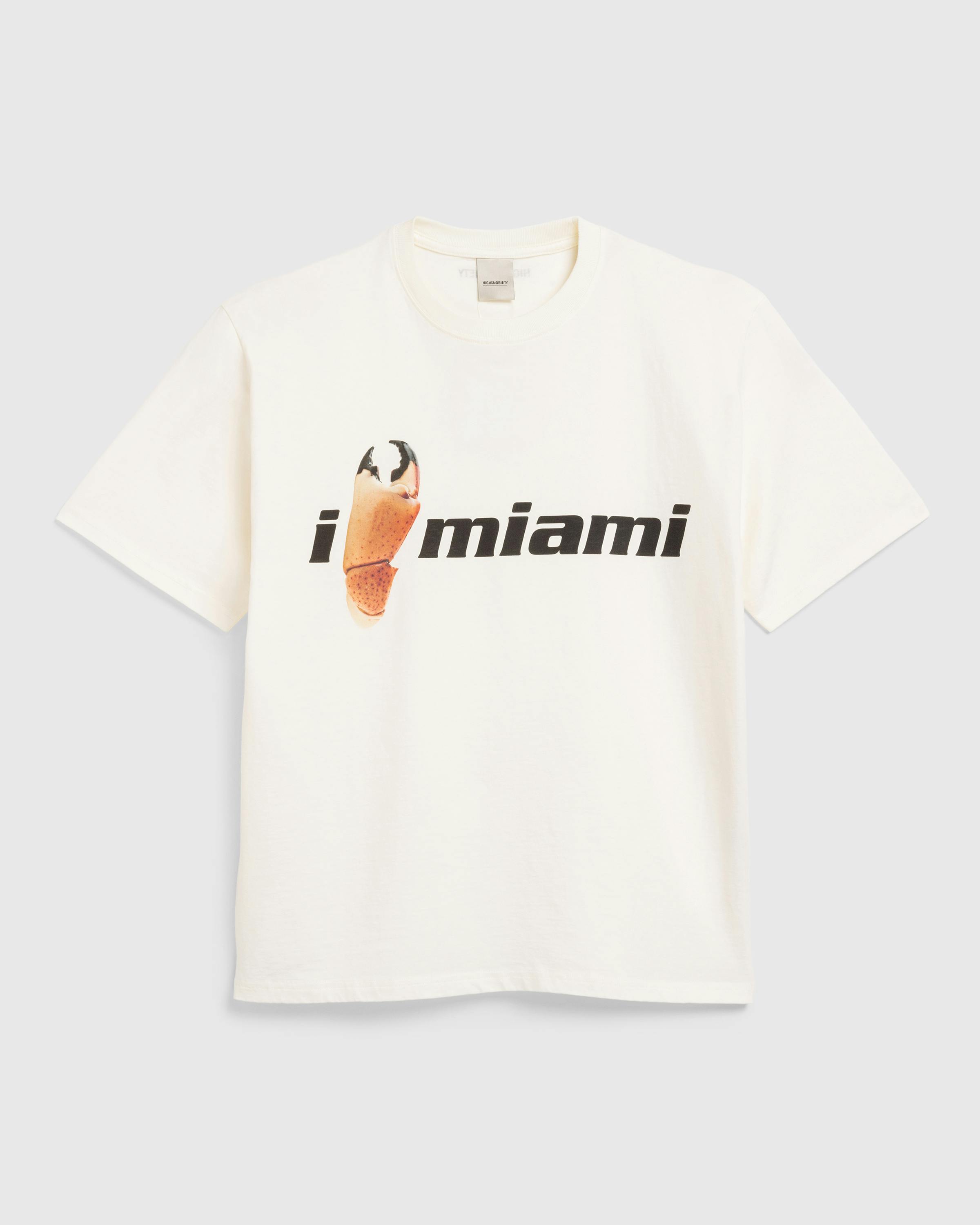 Highsnobiety – I Love Miami T-Shirt - T-Shirts - Beige - Image 1