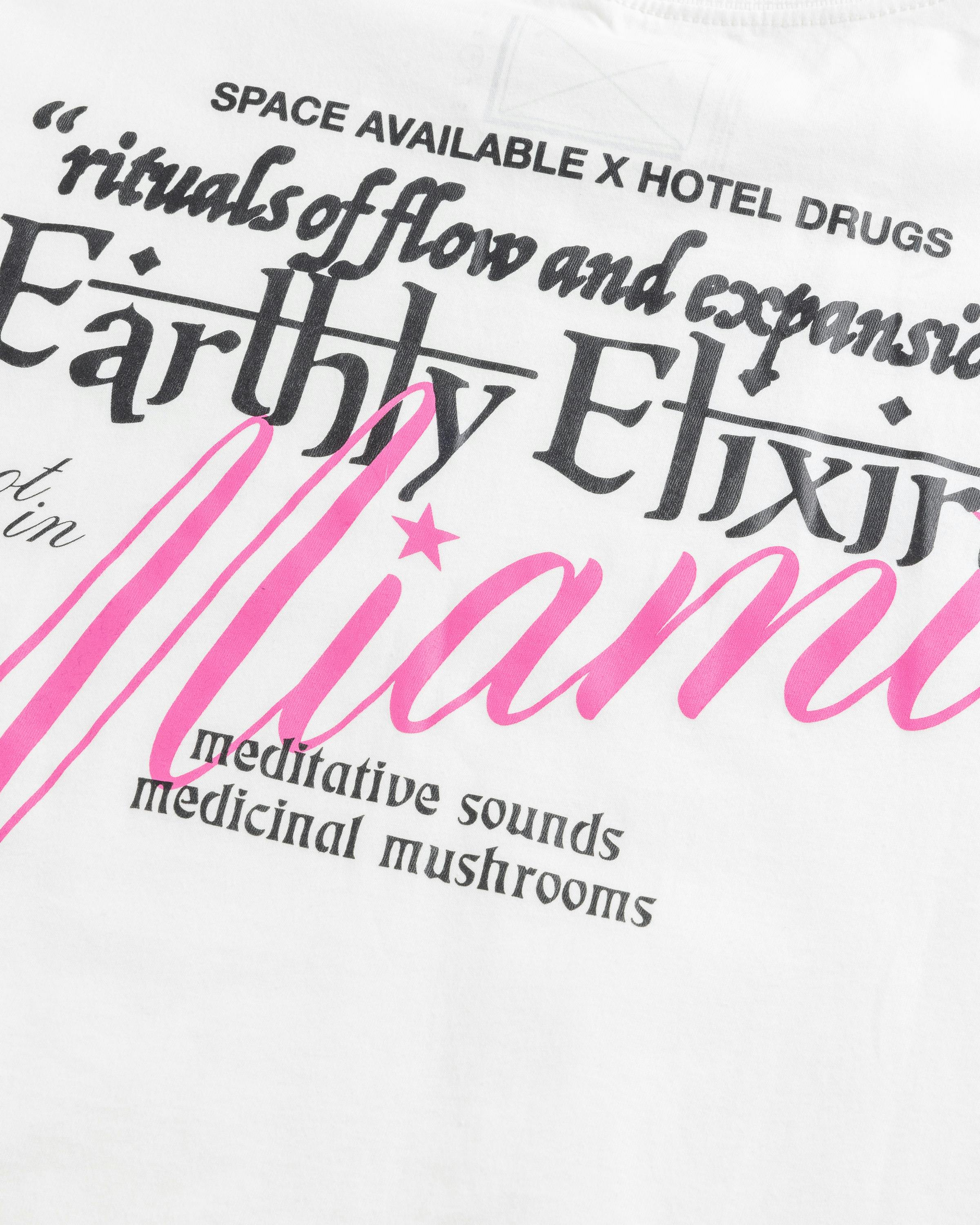 Space Available Studio x Hotel Drugs – Earthily Elixirs T-Shirt - T-Shirts - White - Image 5