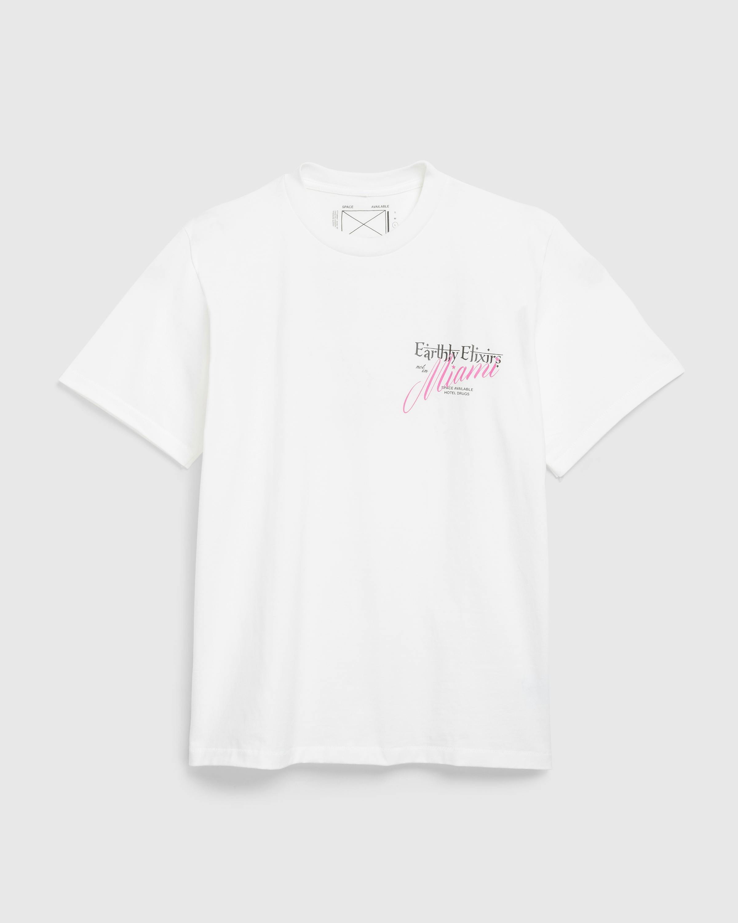 Space Available Studio x Hotel Drugs – Earthily Elixirs T-Shirt - T-Shirts - White - Image 4