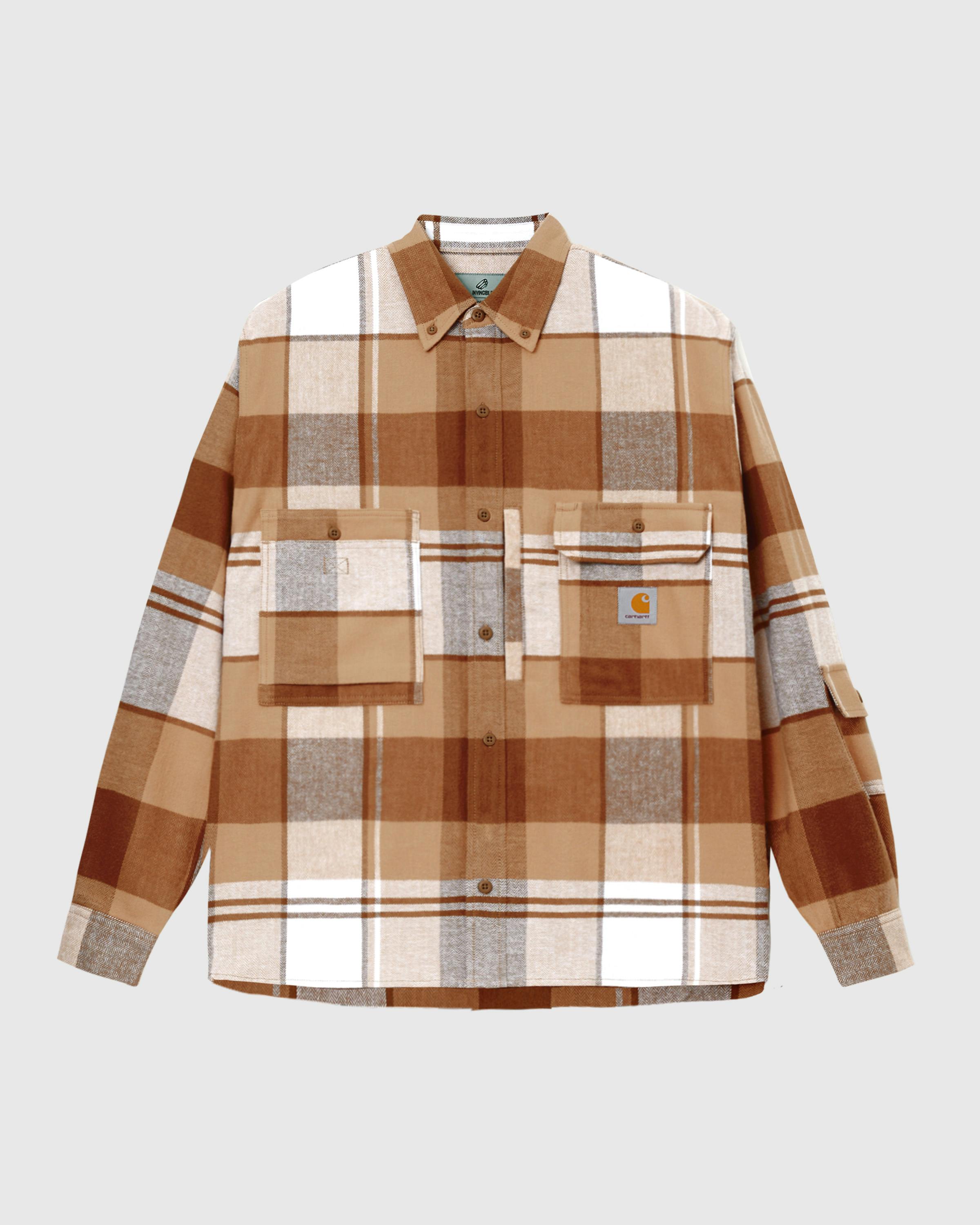 Carhartt WIP x Invincible – L/S Work Shirt Max - Longsleeves - Brown - Image 1