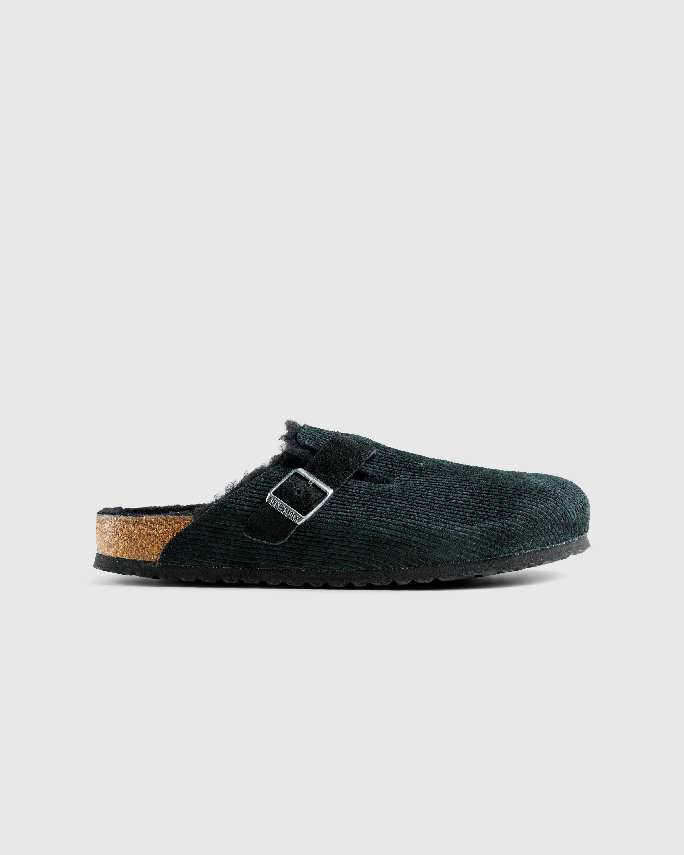 Birkenstock – Boston Teddy Corduroy Black - Mules - Yellow - Image 1