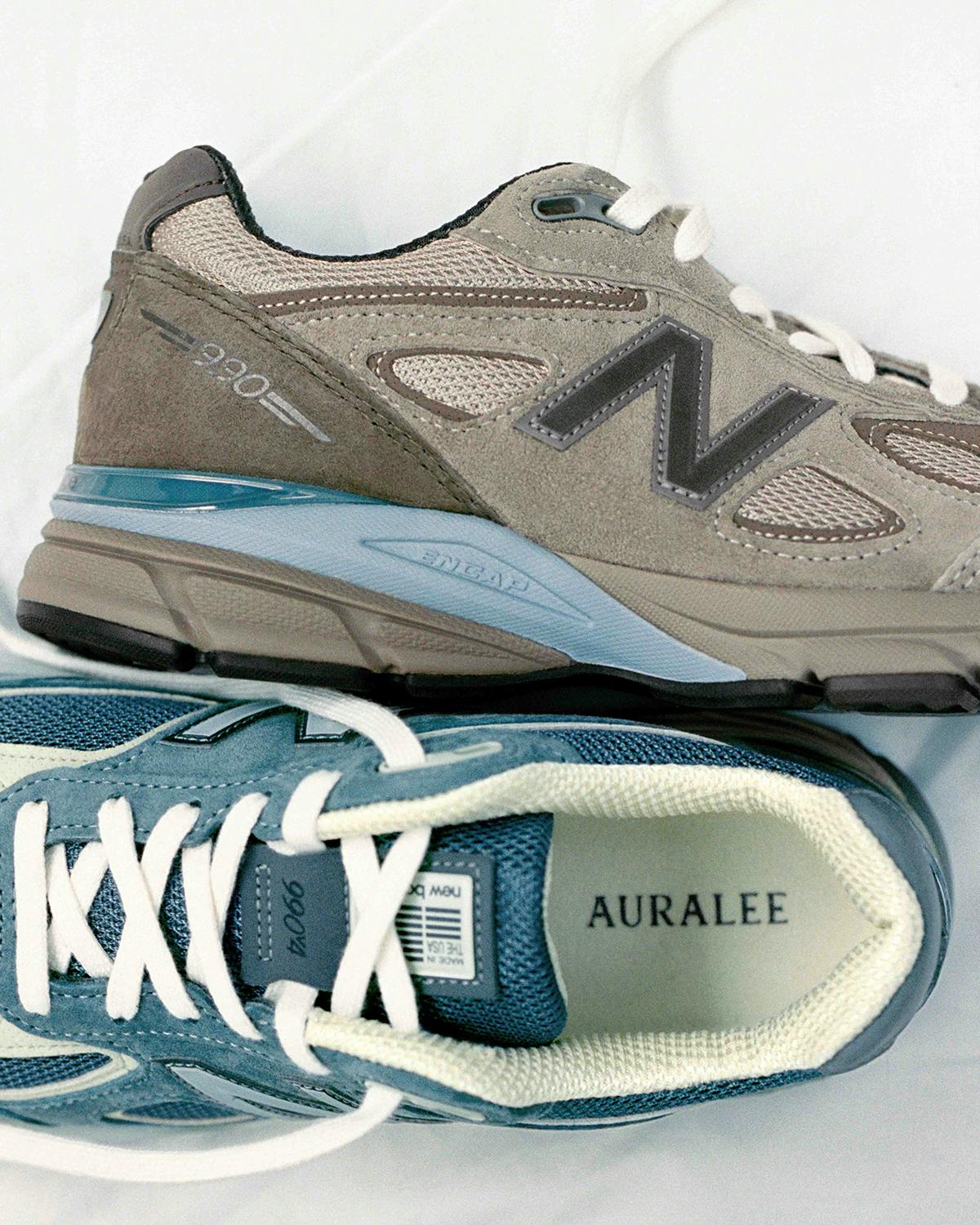 auralee new balance 990v4