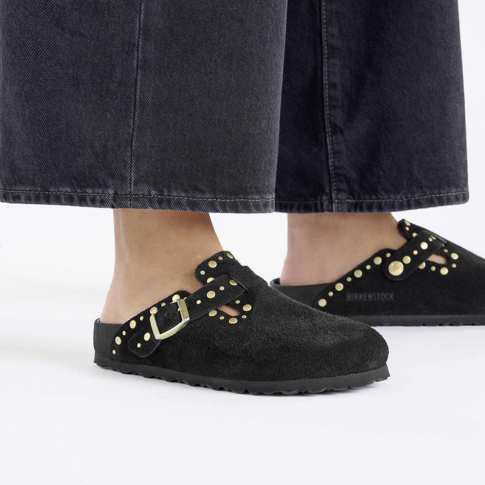 birkenstock riveted studded clog sandals