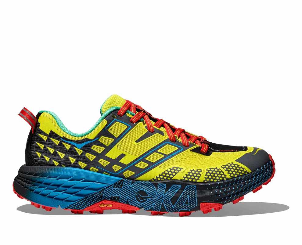 hoka speedgoat 2 sneaker 2025 in yellow and blue