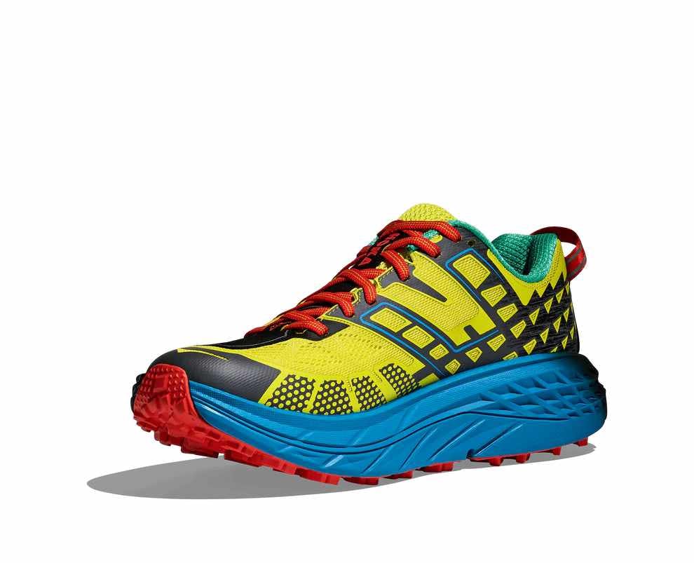 hoka speedgoat 2 sneaker 2025 in yellow and blue