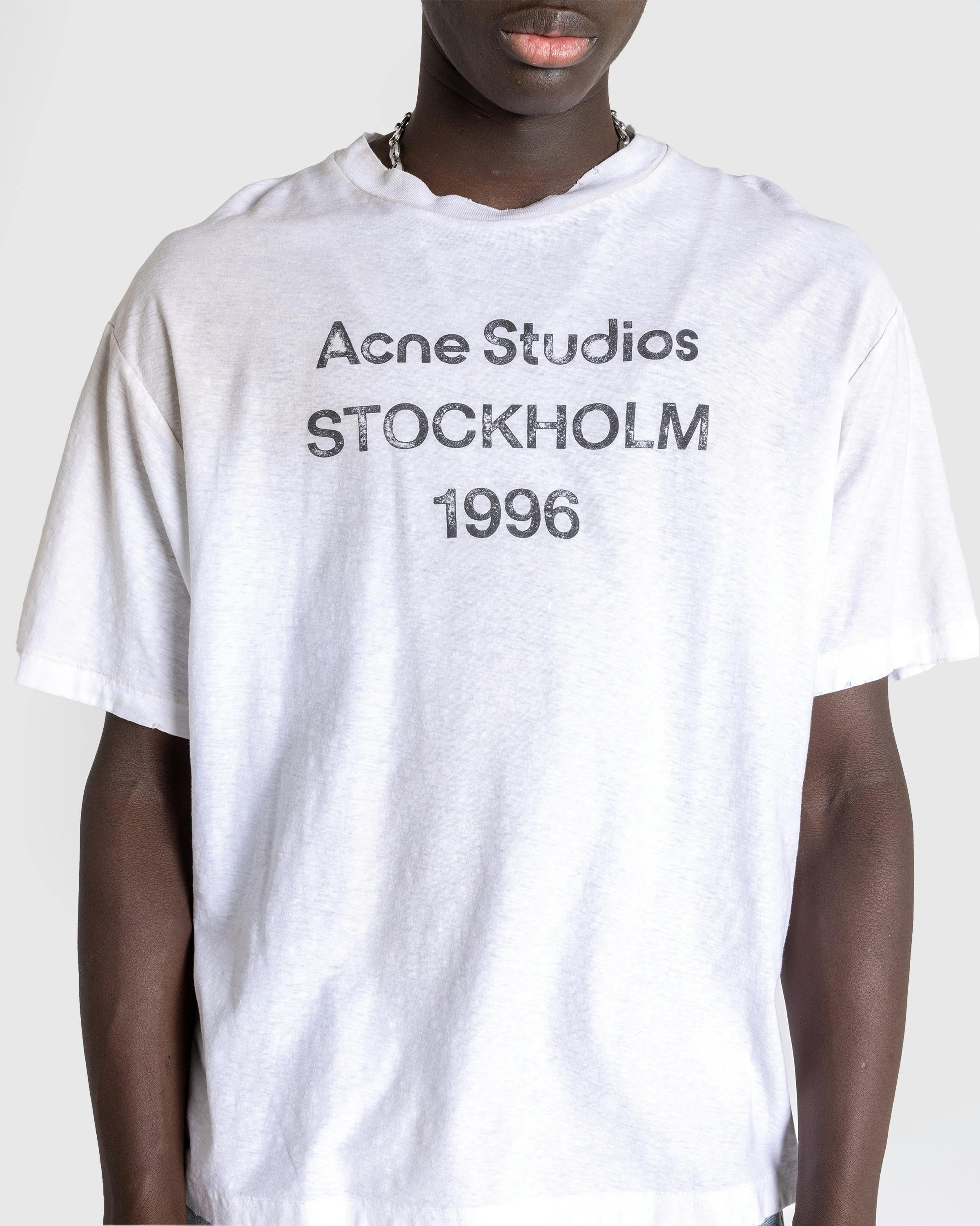 Acne Studios – Logo T-Shirt - Tees - White - Image 5