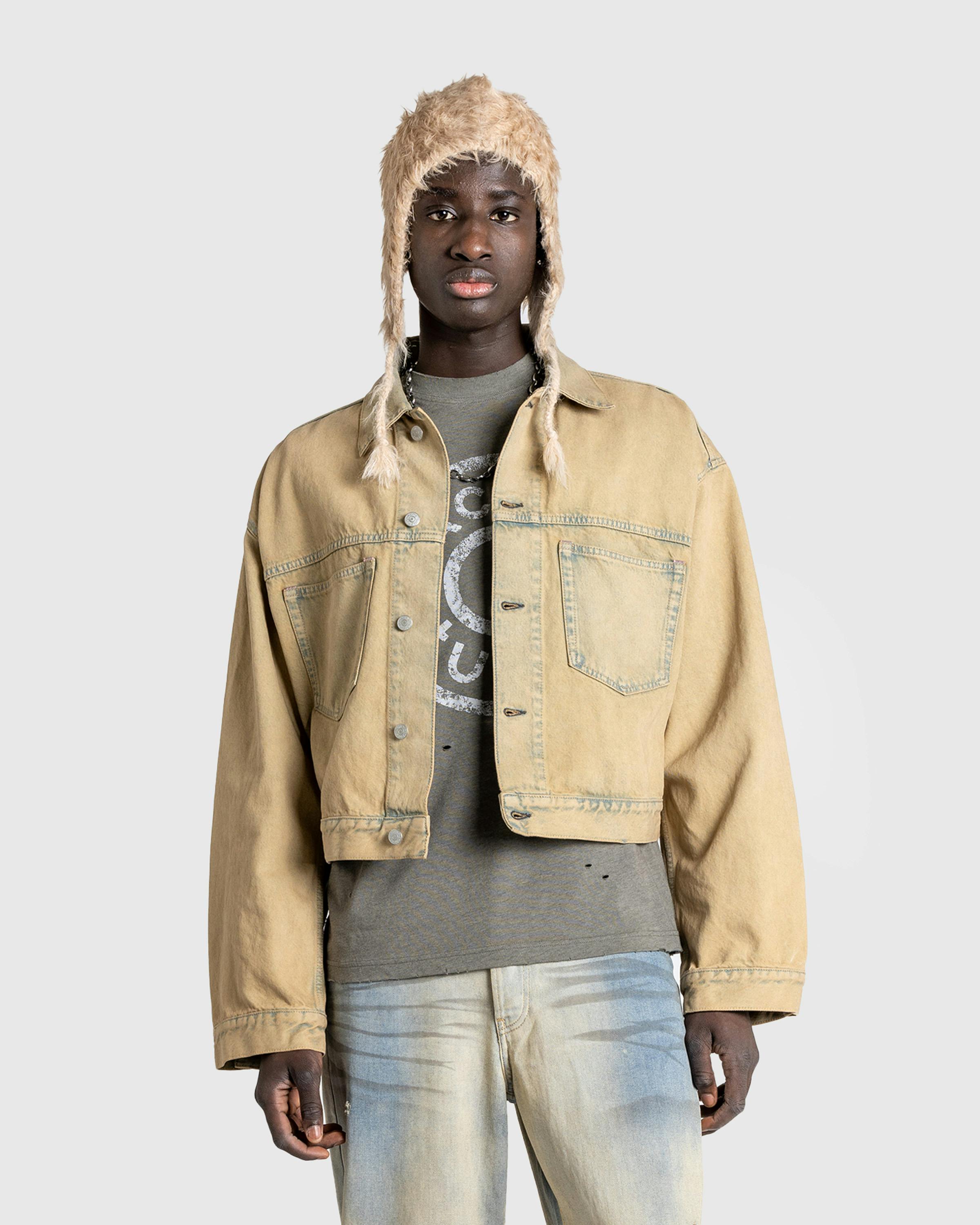 Acne Studios – Cropped Denim Jacket - Jackets - Beige - Image 2