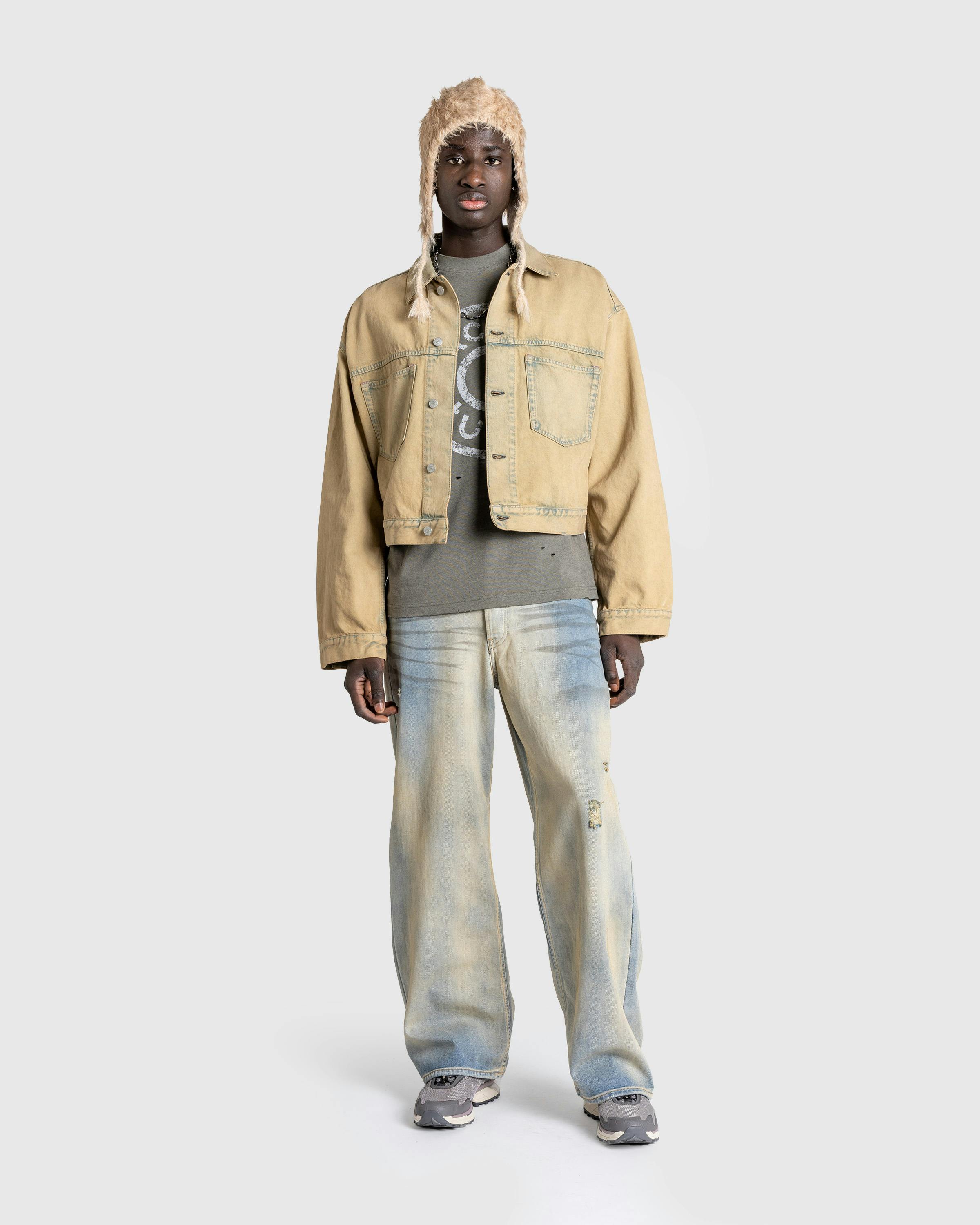 Acne Studios – Cropped Denim Jacket - Jackets - Beige - Image 3