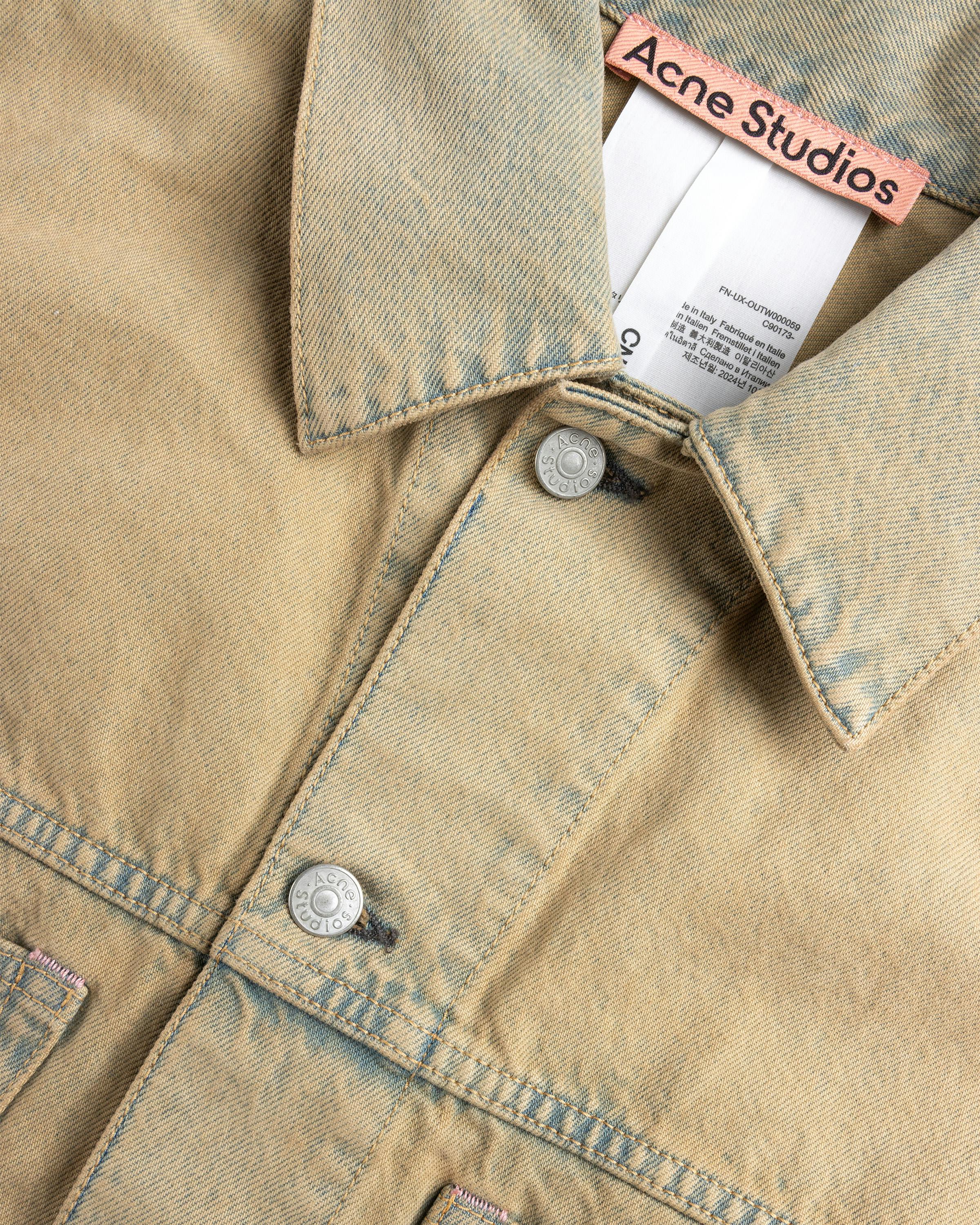 Acne Studios – Cropped Denim Jacket - Jackets - Beige - Image 7