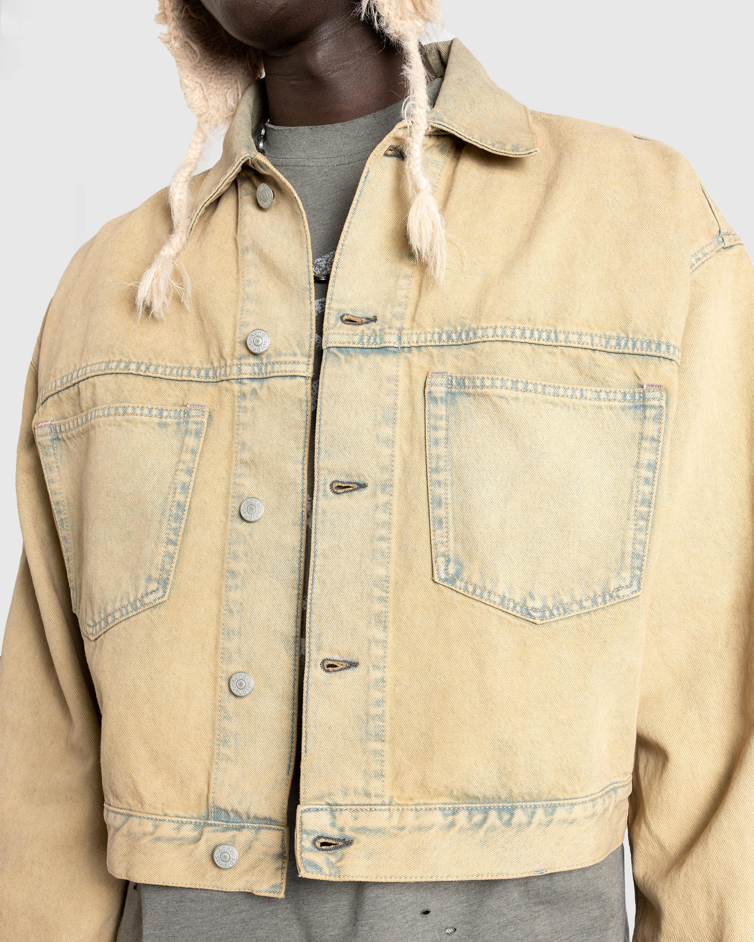 Acne Studios – Cropped Denim Jacket - Jackets - Beige - Image 5