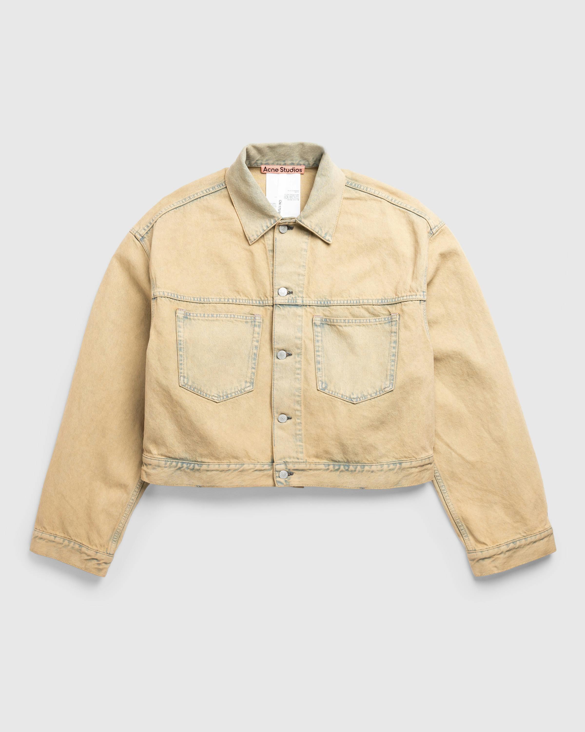 Acne Studios – Cropped Denim Jacket - Jackets - Beige - Image 1