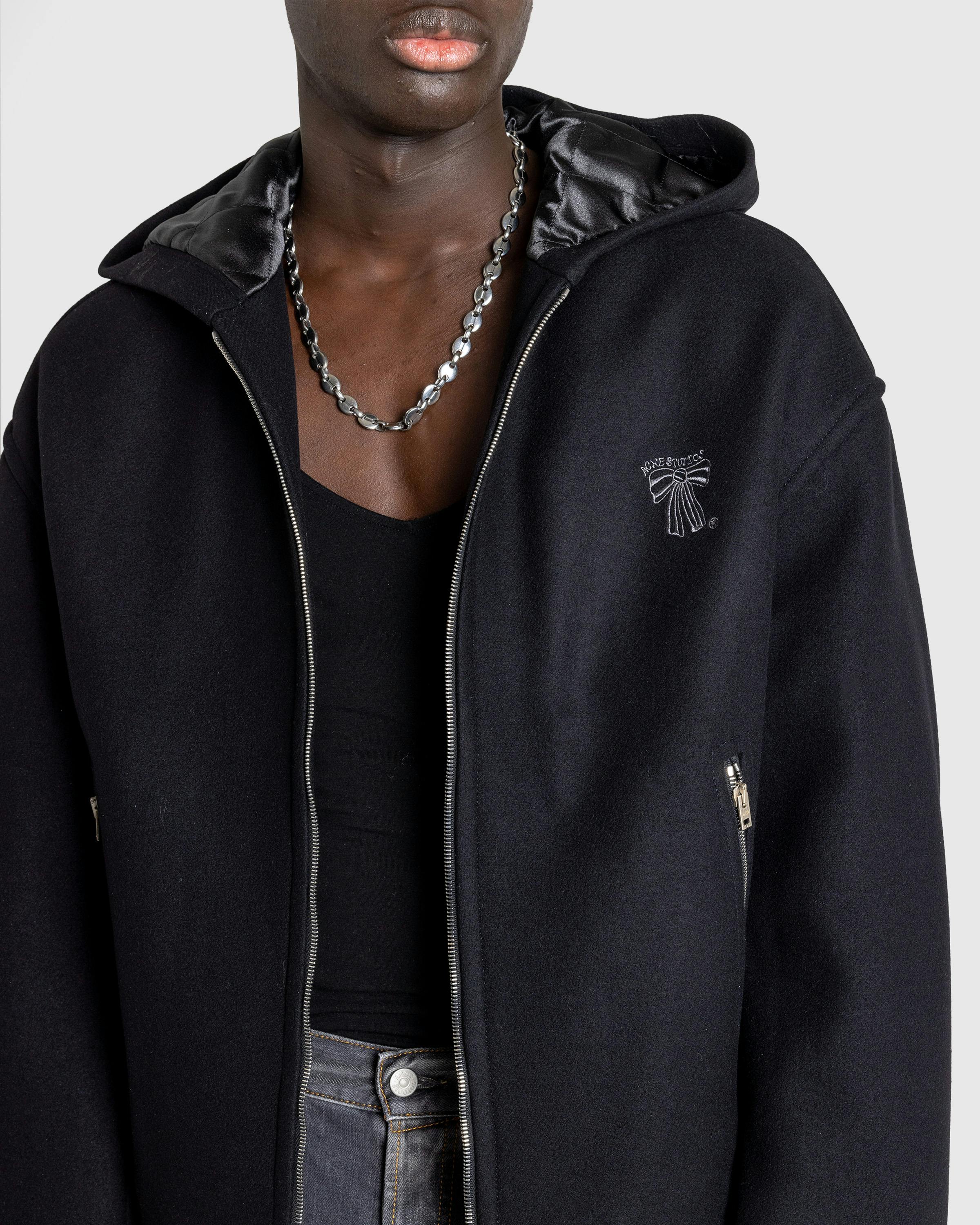 Acne Studios – Hooded Jacket Wool Blend - Jackets - Black - Image 5