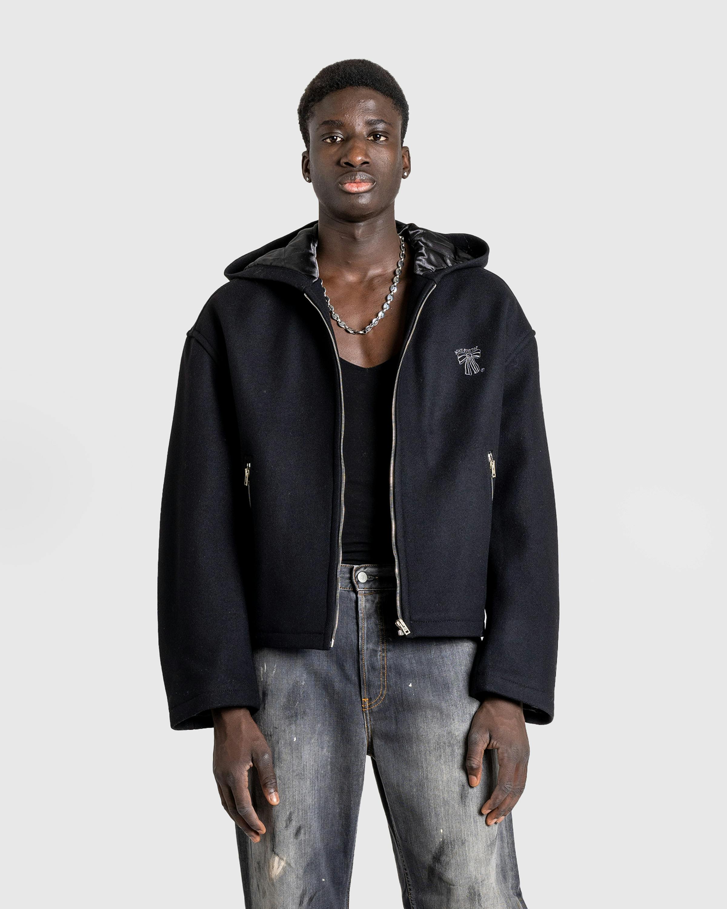 Acne Studios – Hooded Jacket Wool Blend - Jackets - Black - Image 2