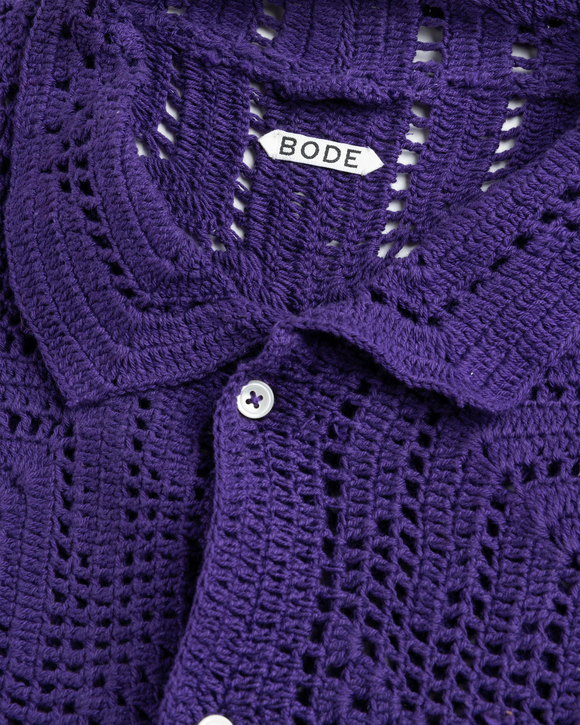 Bode – Crochet Overshirt - Overshirt - Purple - Image 3