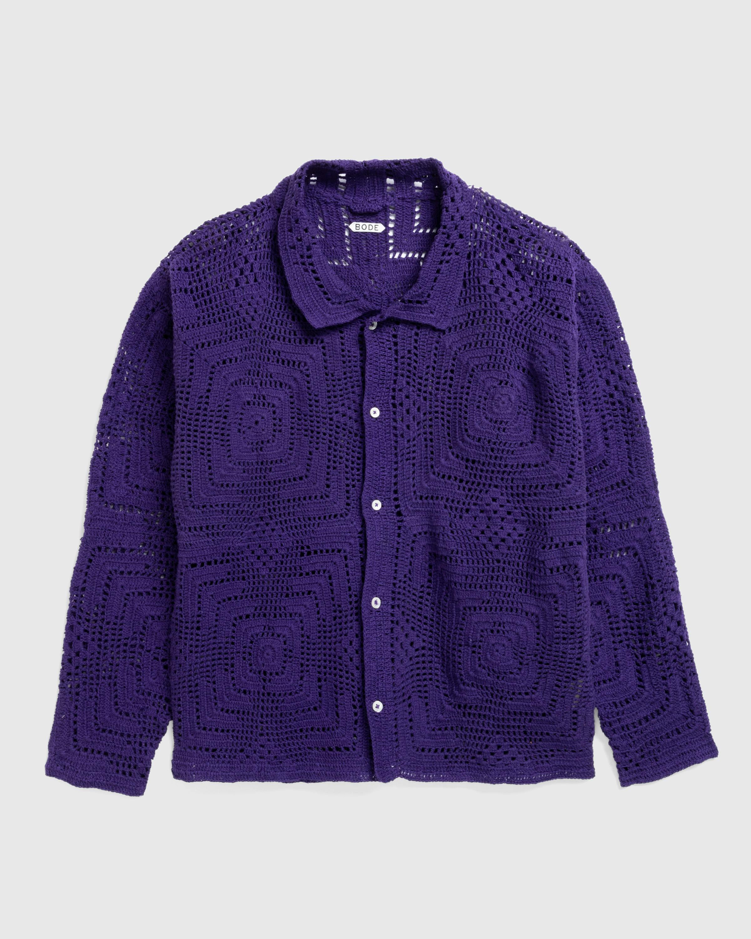 Bode – Crochet Overshirt - Overshirt - Purple - Image 1