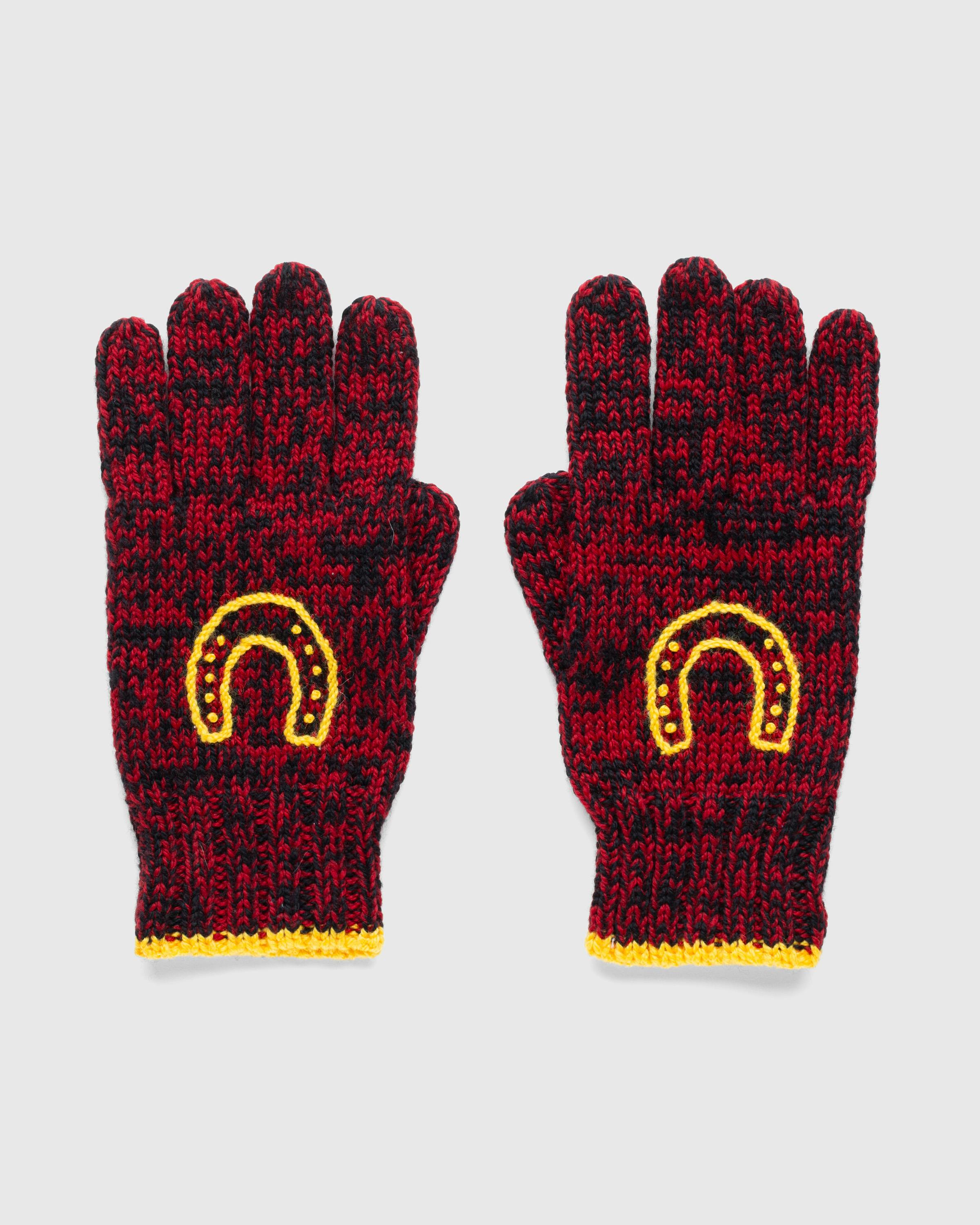 Bode – Melange Gloves - 5 Finger - Red - Image 1