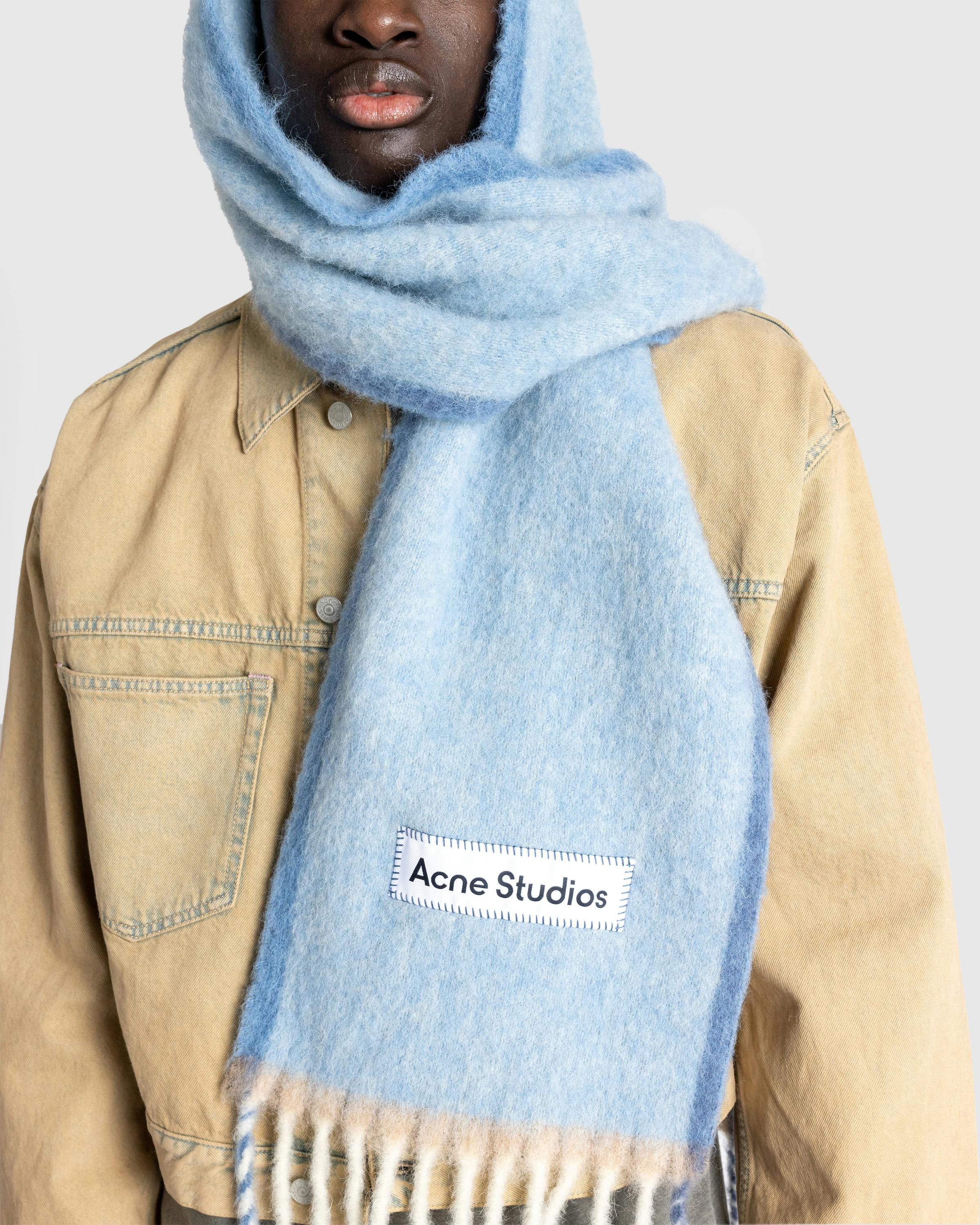 Acne Studios – Wool Mohair Scarf - Knits - Blue - Image 2