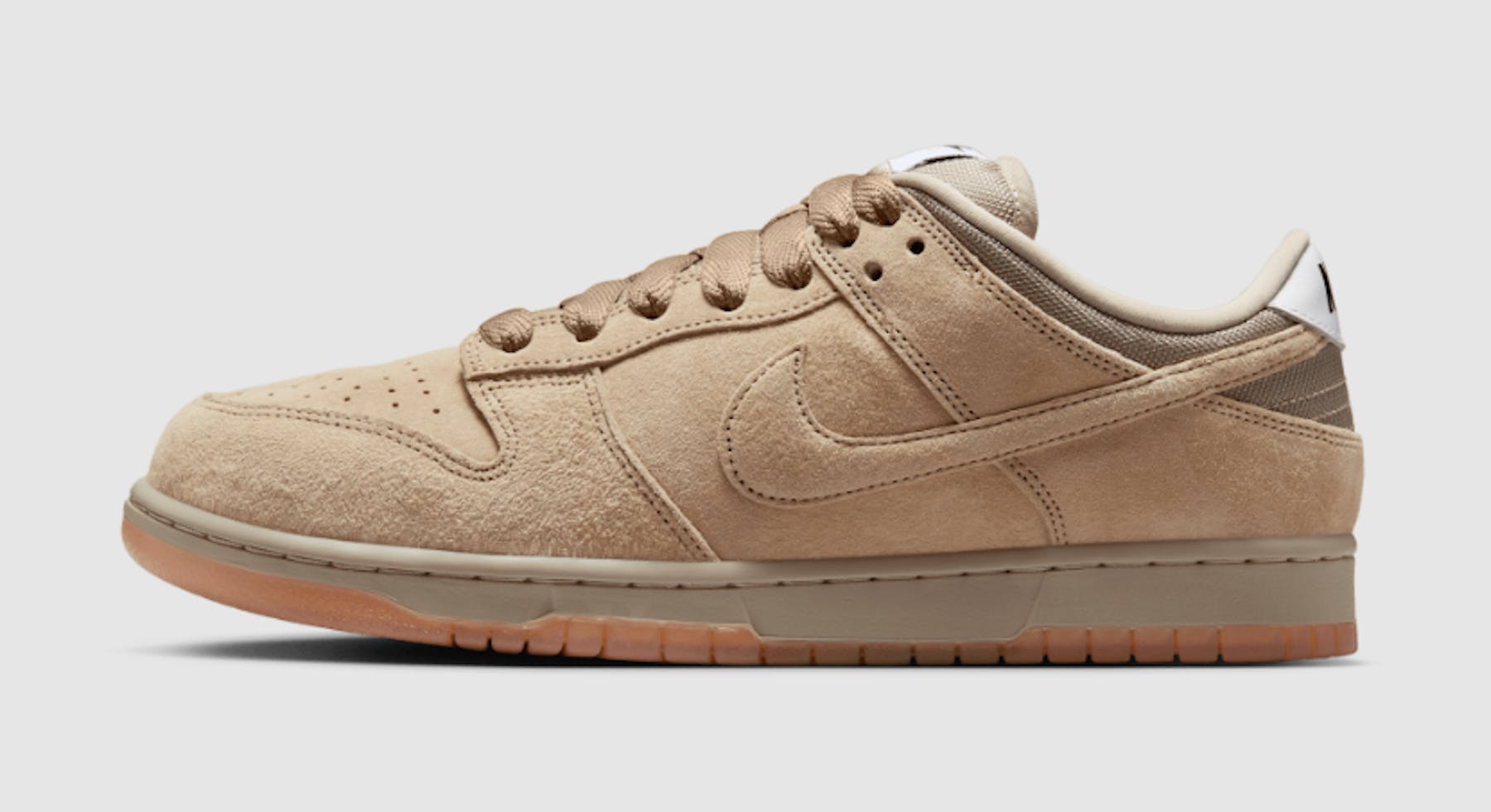 nike parachute beige suede dunk sneaker