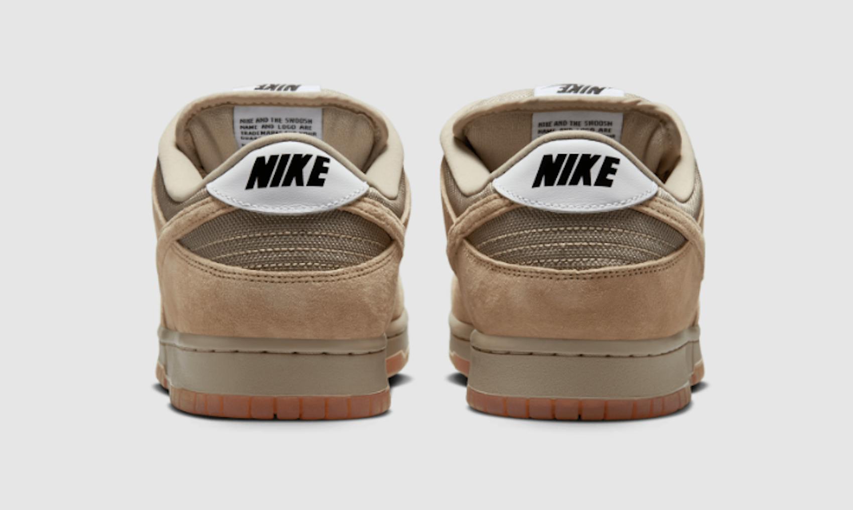 nike parachute beige suede dunk sneaker