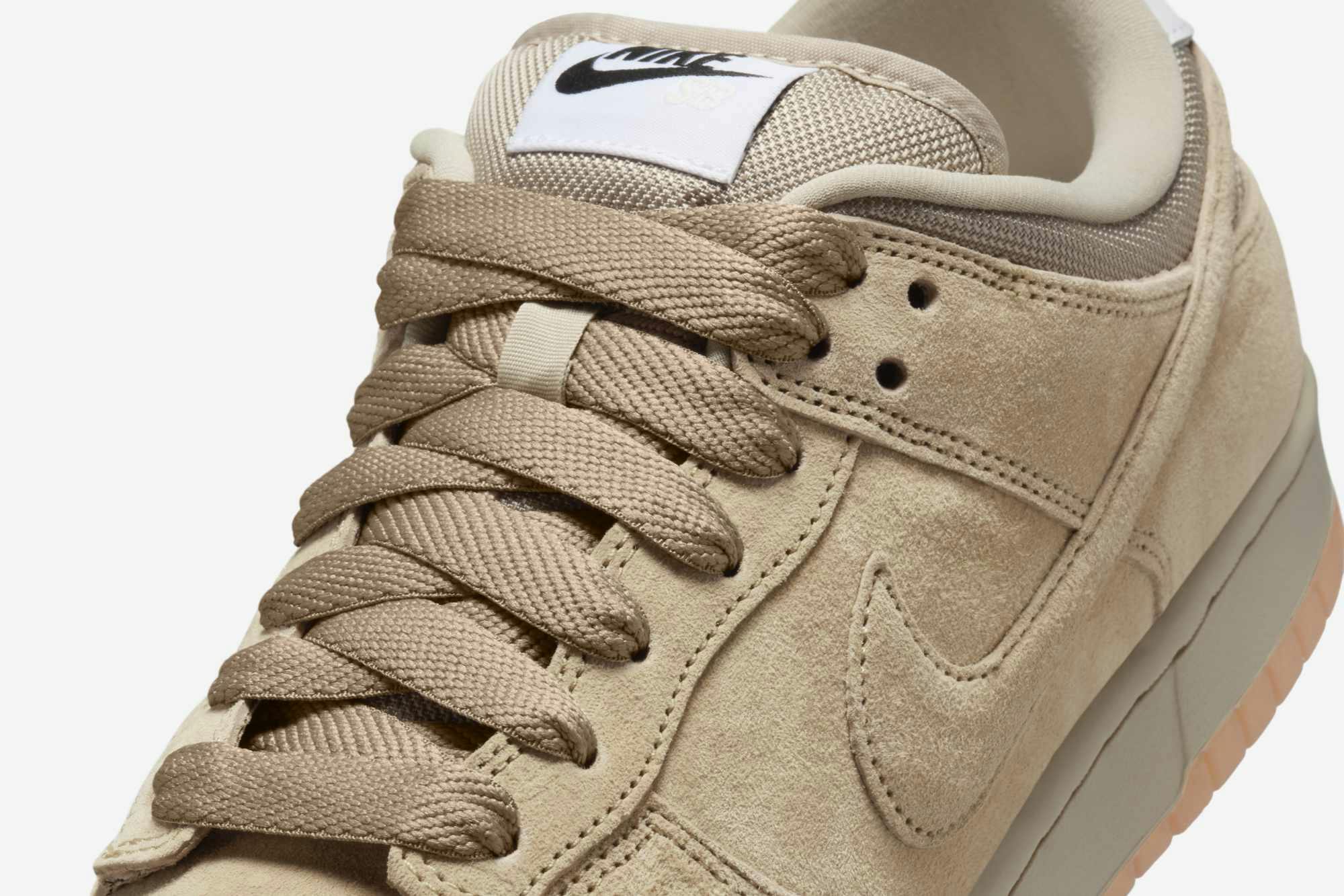 nike parachute beige suede dunk sneaker