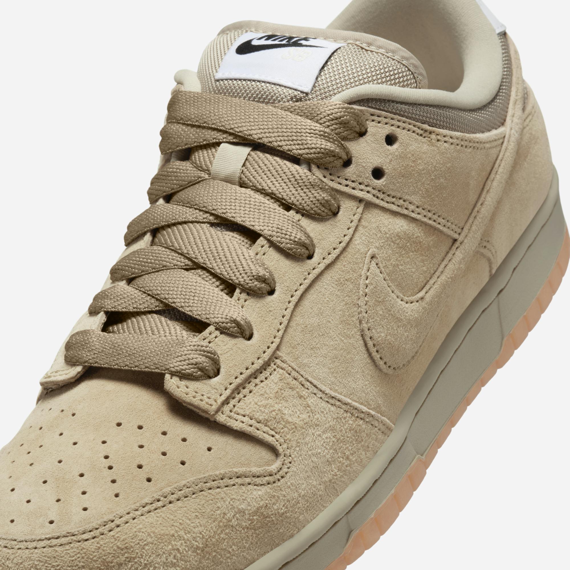 nike parachute beige suede dunk sneaker