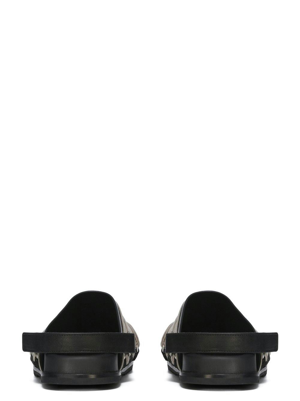 Rick Owens megalace mule ss25 in black calfskin leather