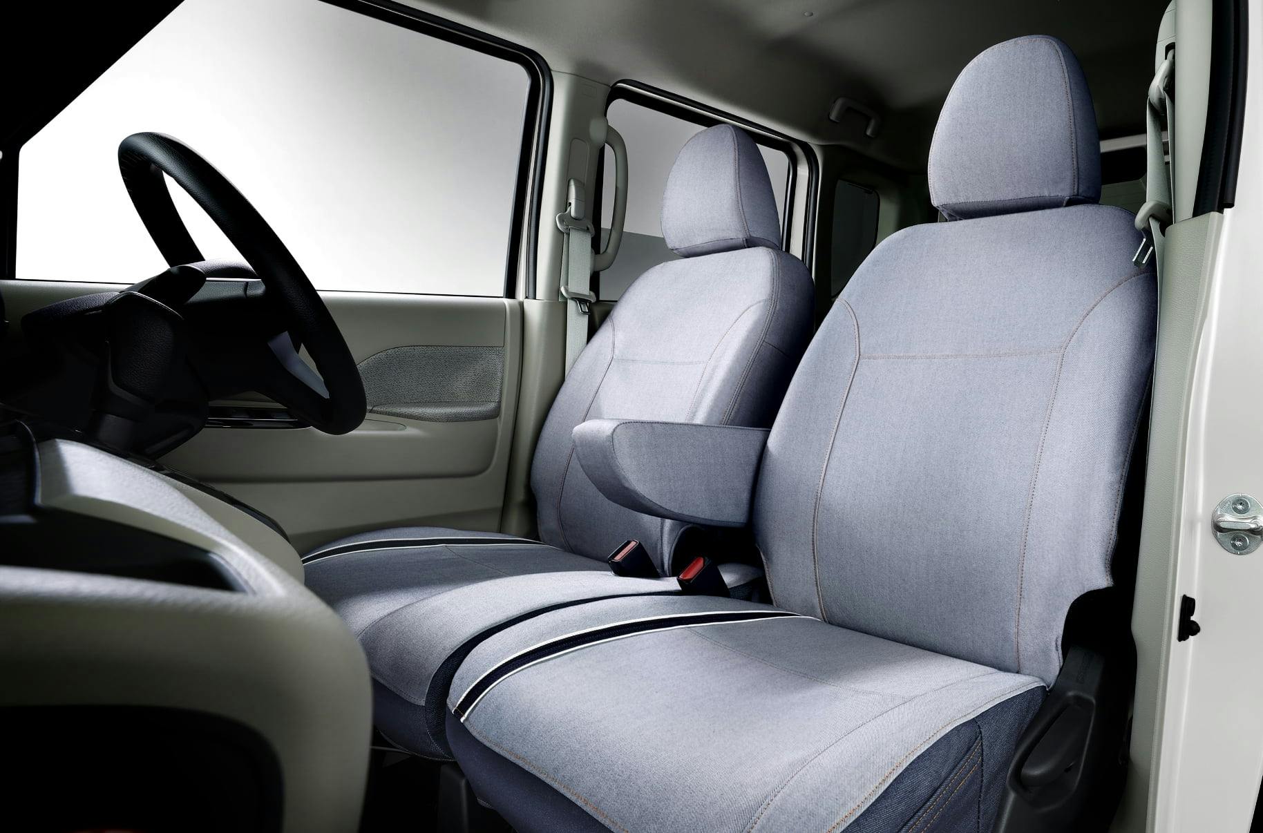 beams nissan cars denim seats