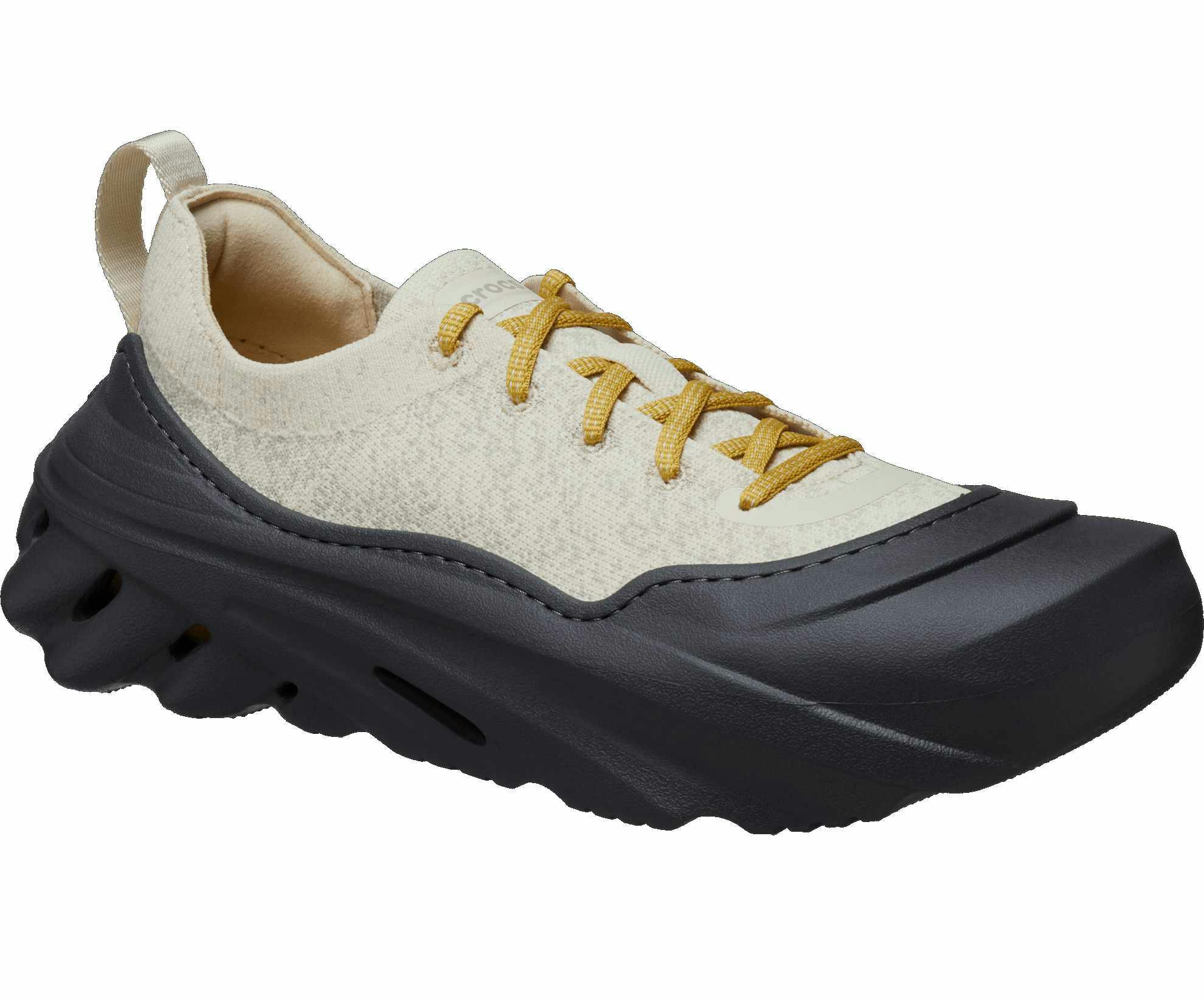 croc echo surge sneaker in beige black colorway