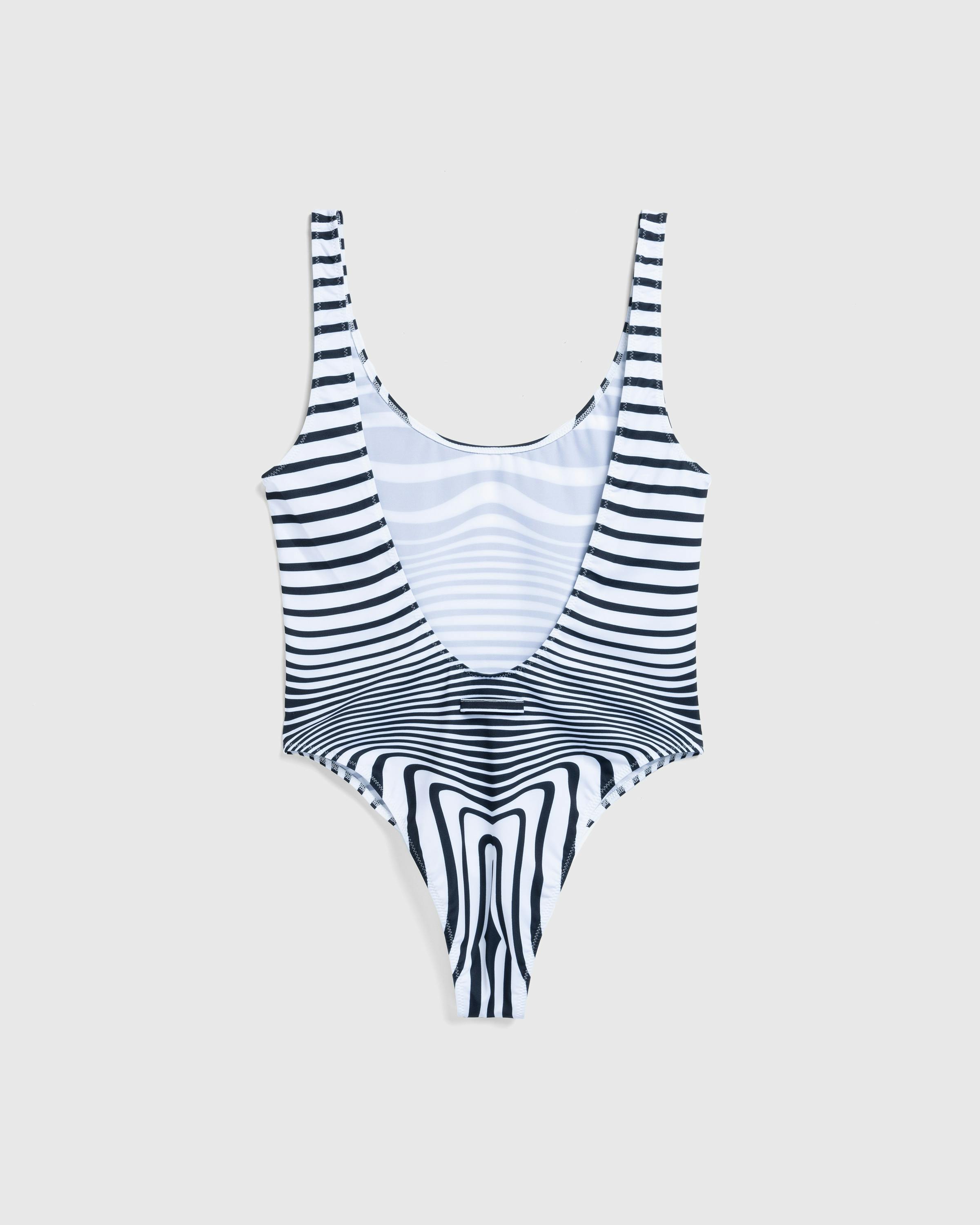 Jean Paul Gaultier – Mariniere Body Morphing Printed Swimsuit - Swimsuits - White - Image 2