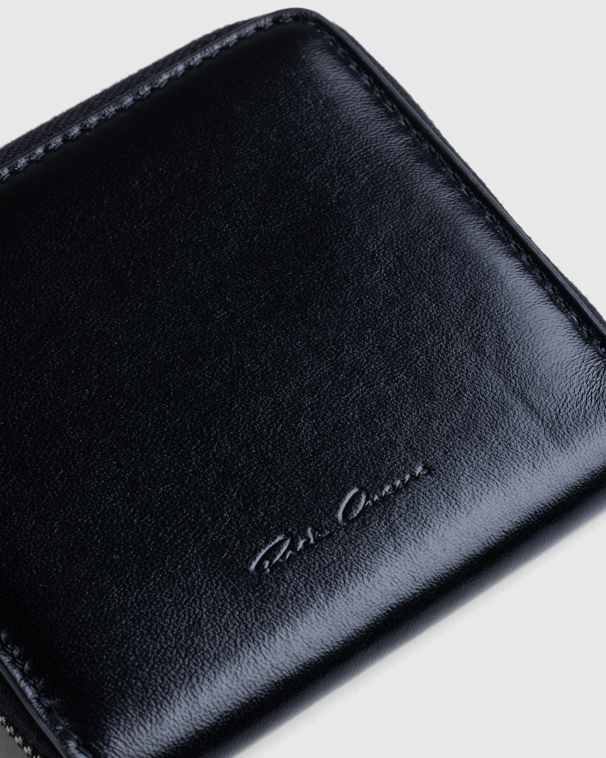 Rick Owens – Zipped Leather Wallet - Zip Wallets - Black - Image 4