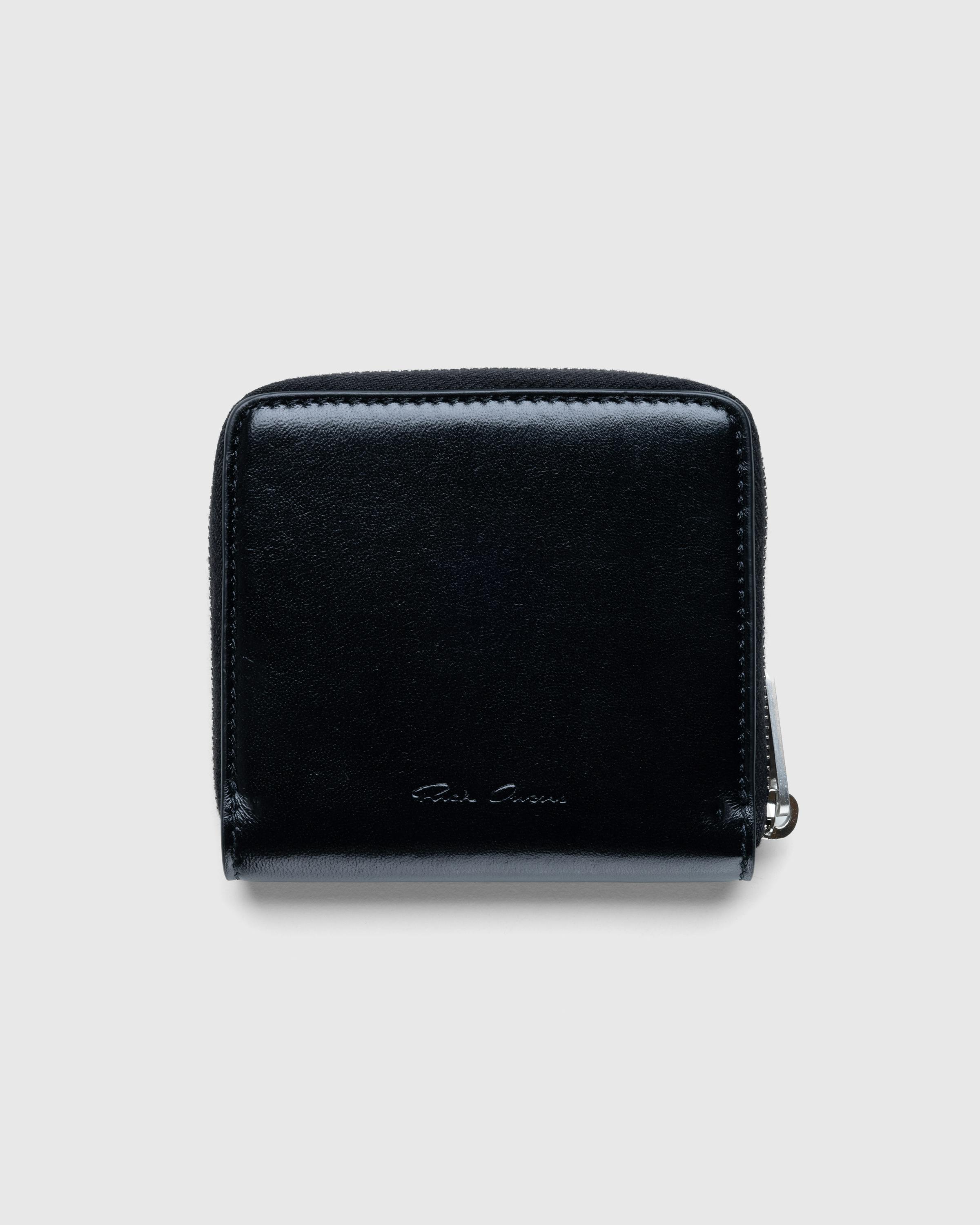 Rick Owens – Zipped Leather Wallet - Zip Wallets - Black - Image 1