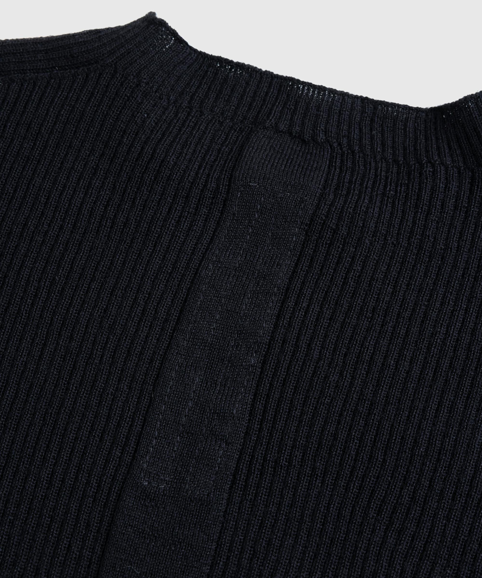 Rick Owens – Ribbed Round Neck Sweater - Crewnecks - Image 3