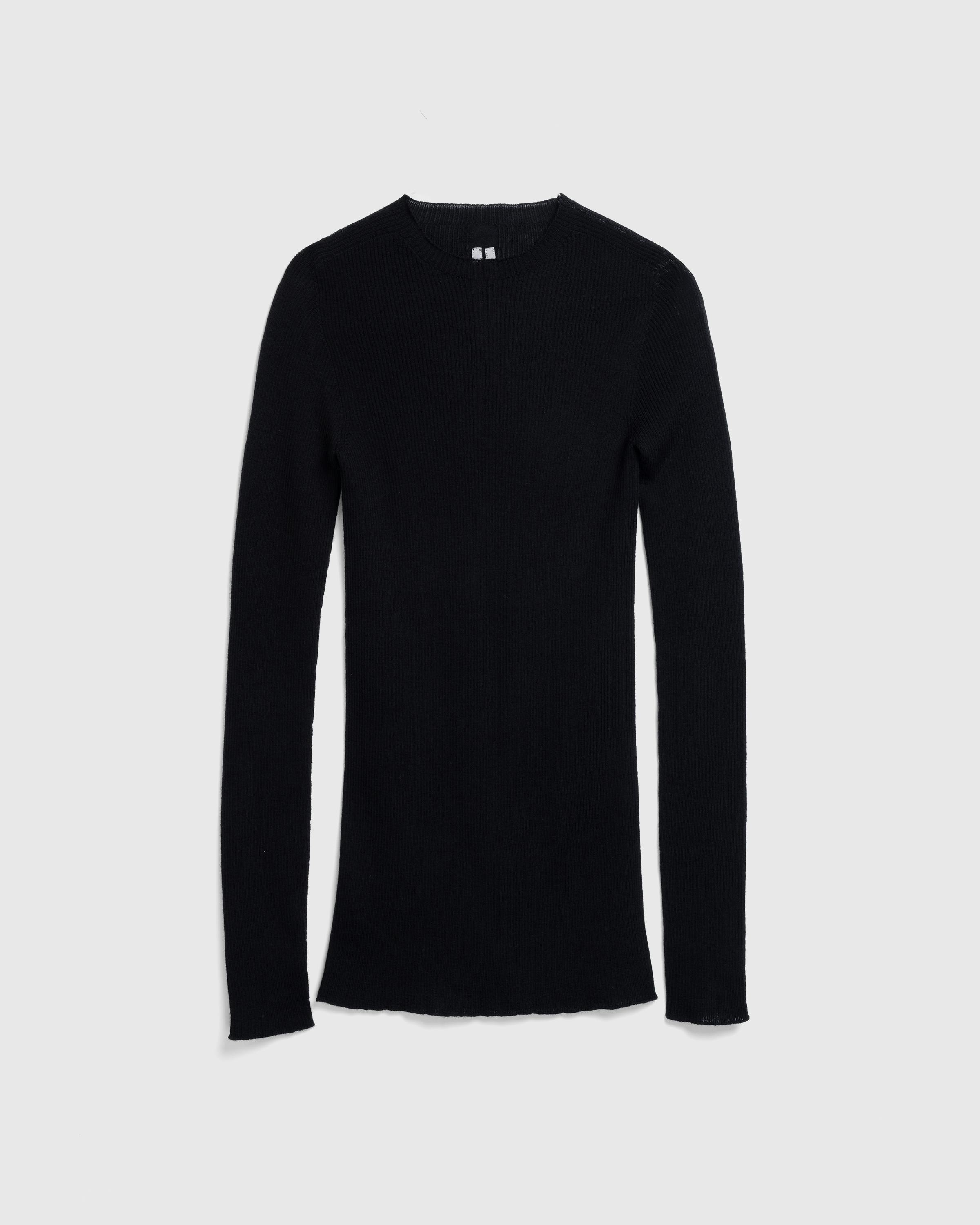 Rick Owens – Ribbed Round Neck Sweater - Crewnecks - Image 1