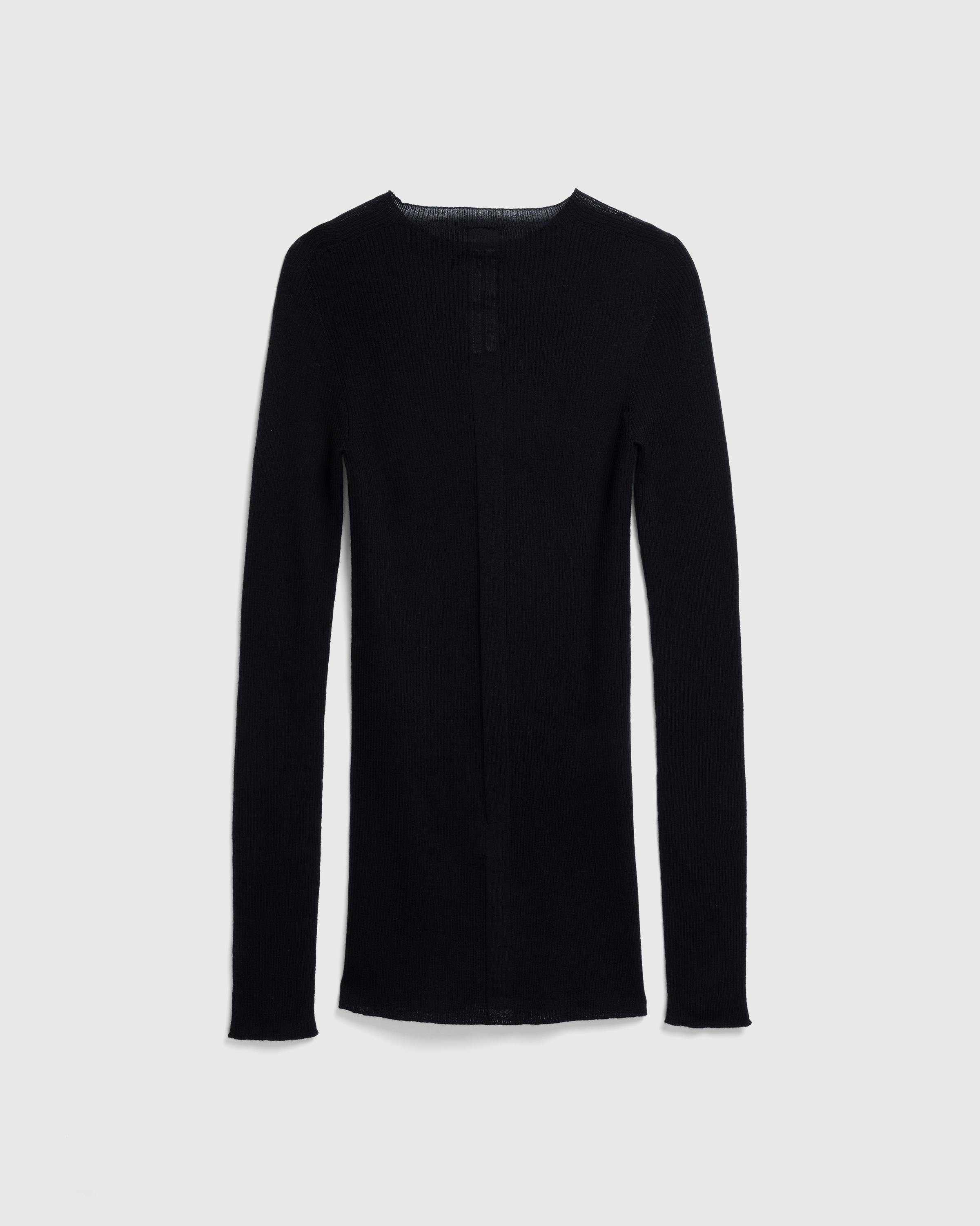 Rick Owens – Ribbed Round Neck Sweater - Crewnecks - Image 2