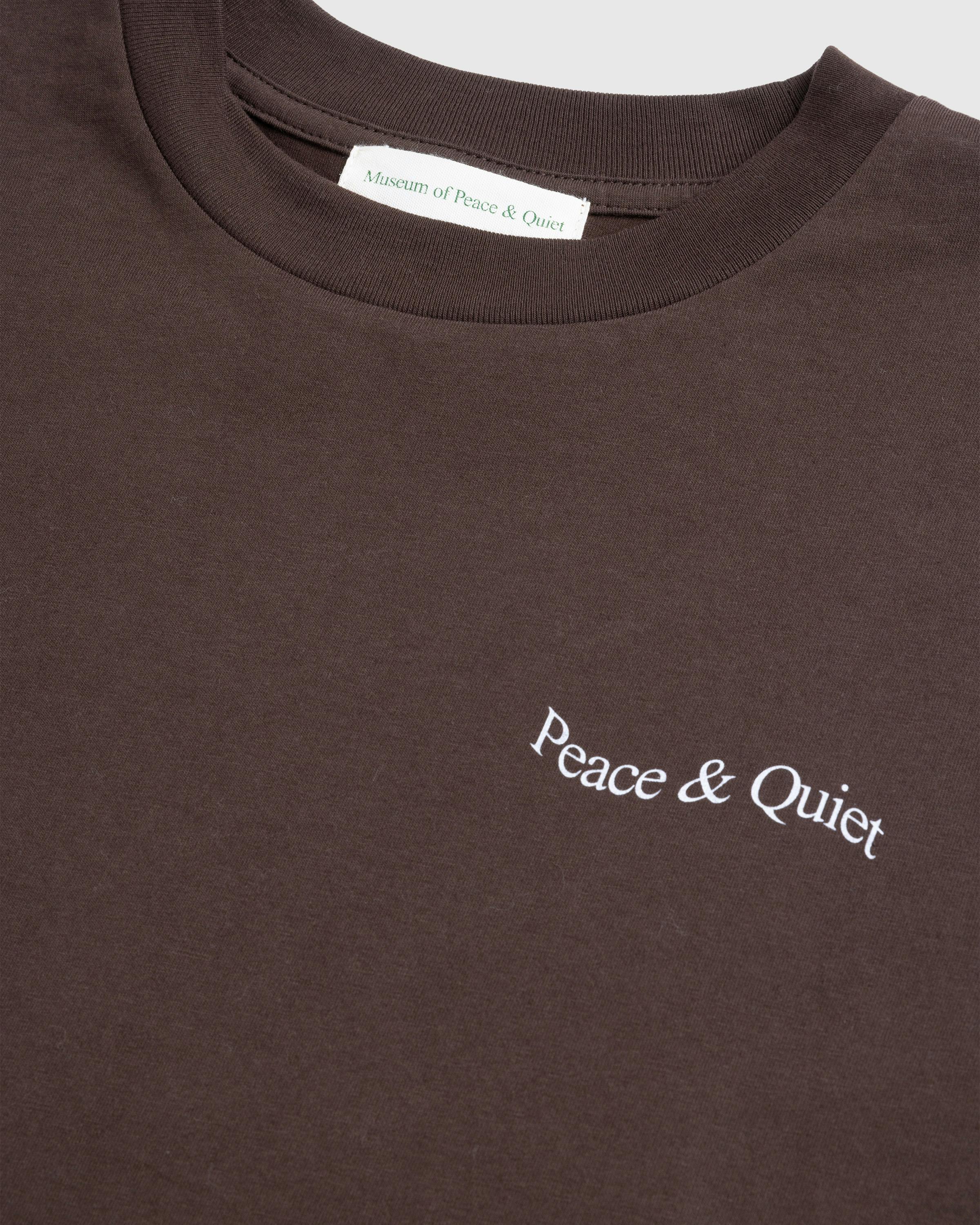 Museum of Peace & Quiet – Wordmark T-Shirt - Tees - Brown - Image 4