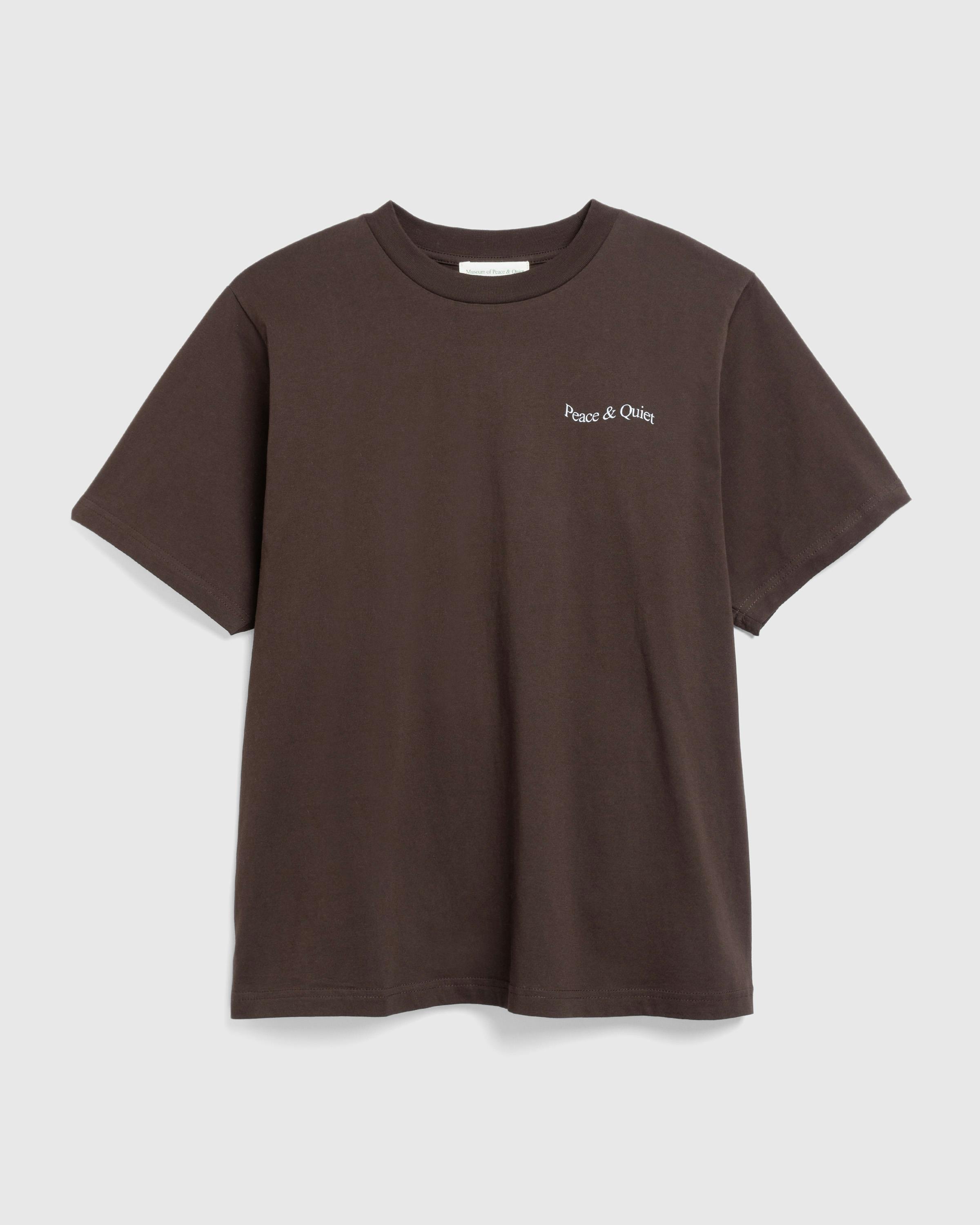 Museum of Peace & Quiet – Wordmark T-Shirt - Tees - Brown - Image 1