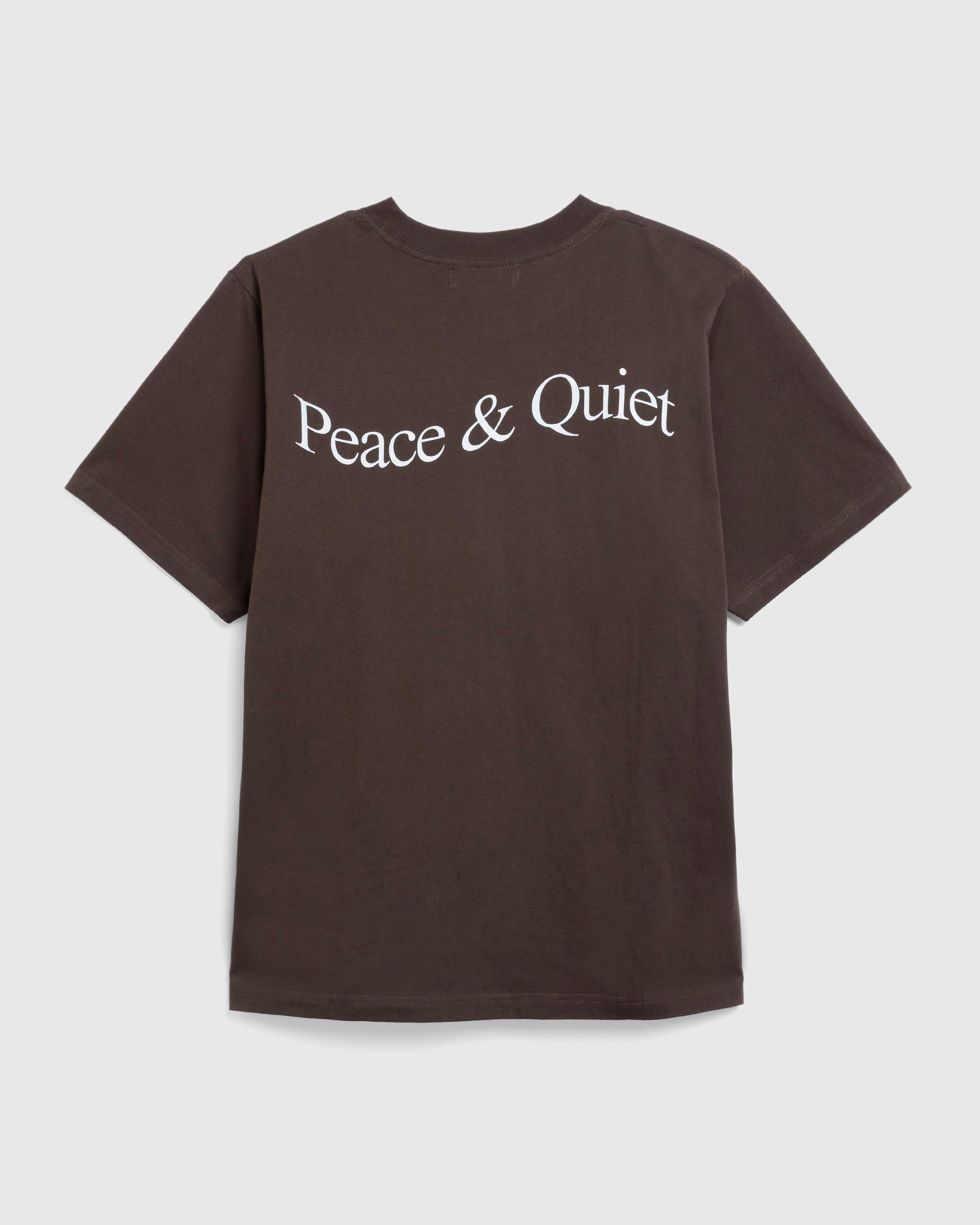 Museum of Peace & Quiet – Wordmark T-Shirt - Tees - Brown - Image 2